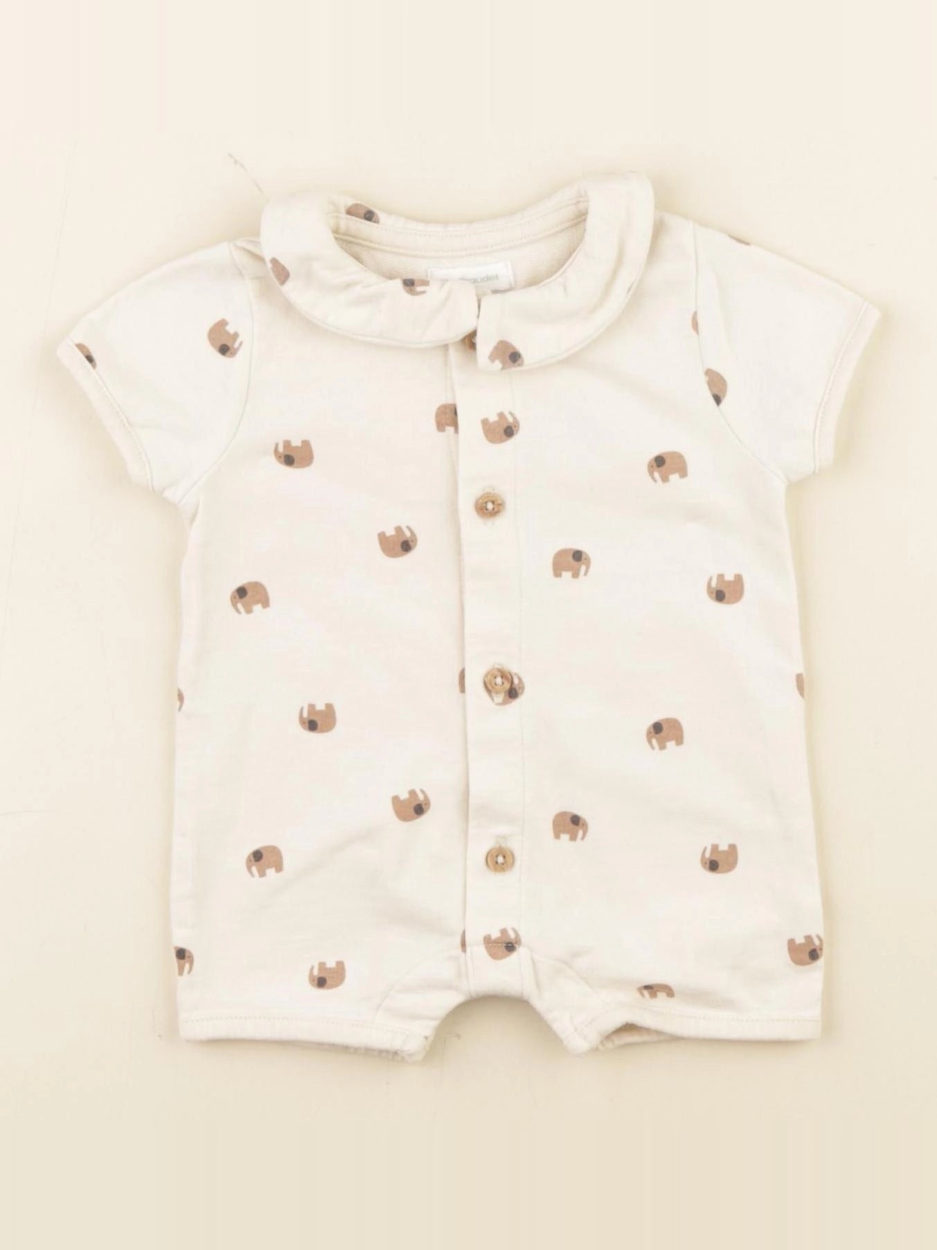 Vertbaudet - combinaison beige - 1 mois