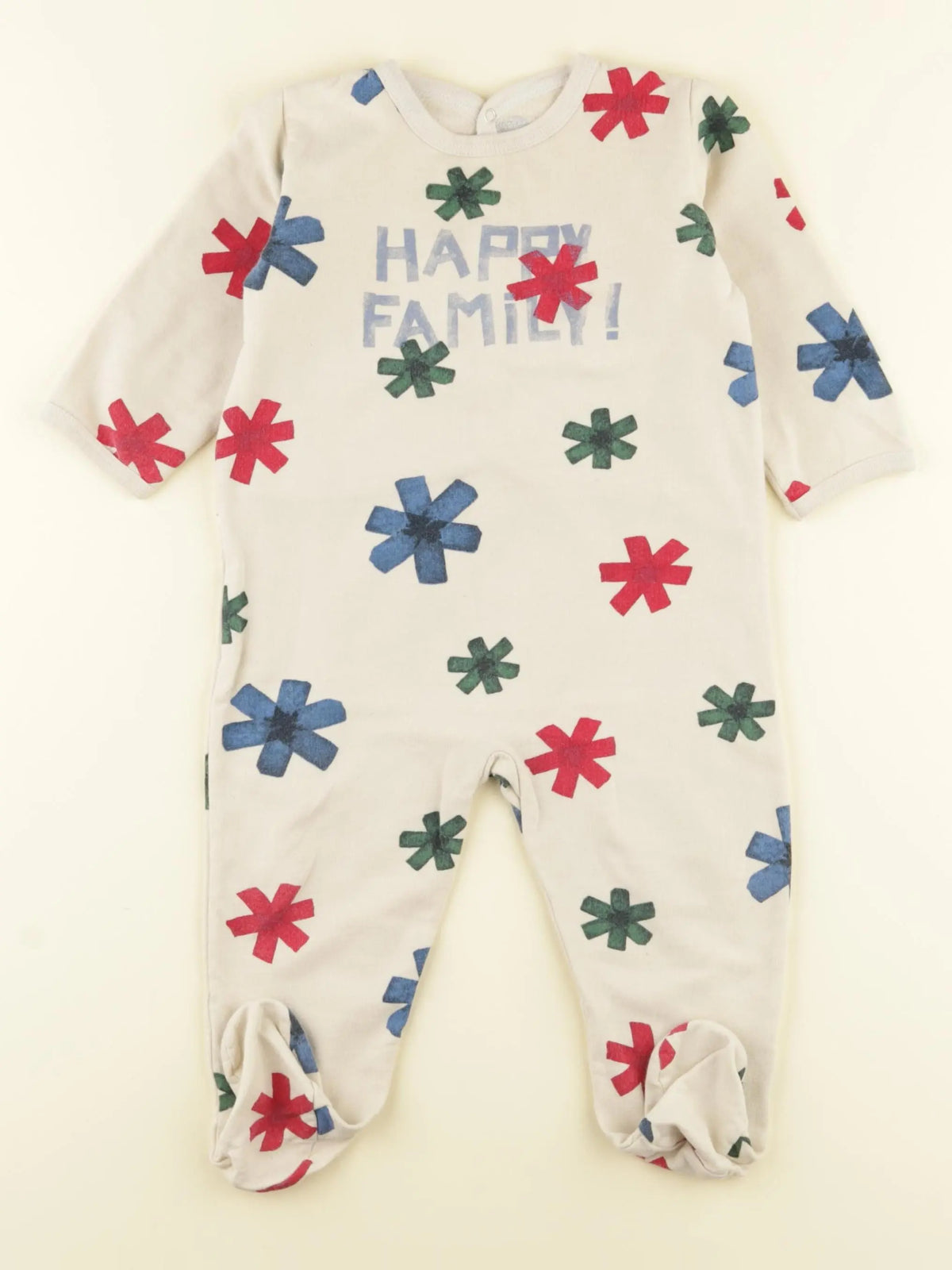 Petit Bateau - pyjama coton beige - 18 mois