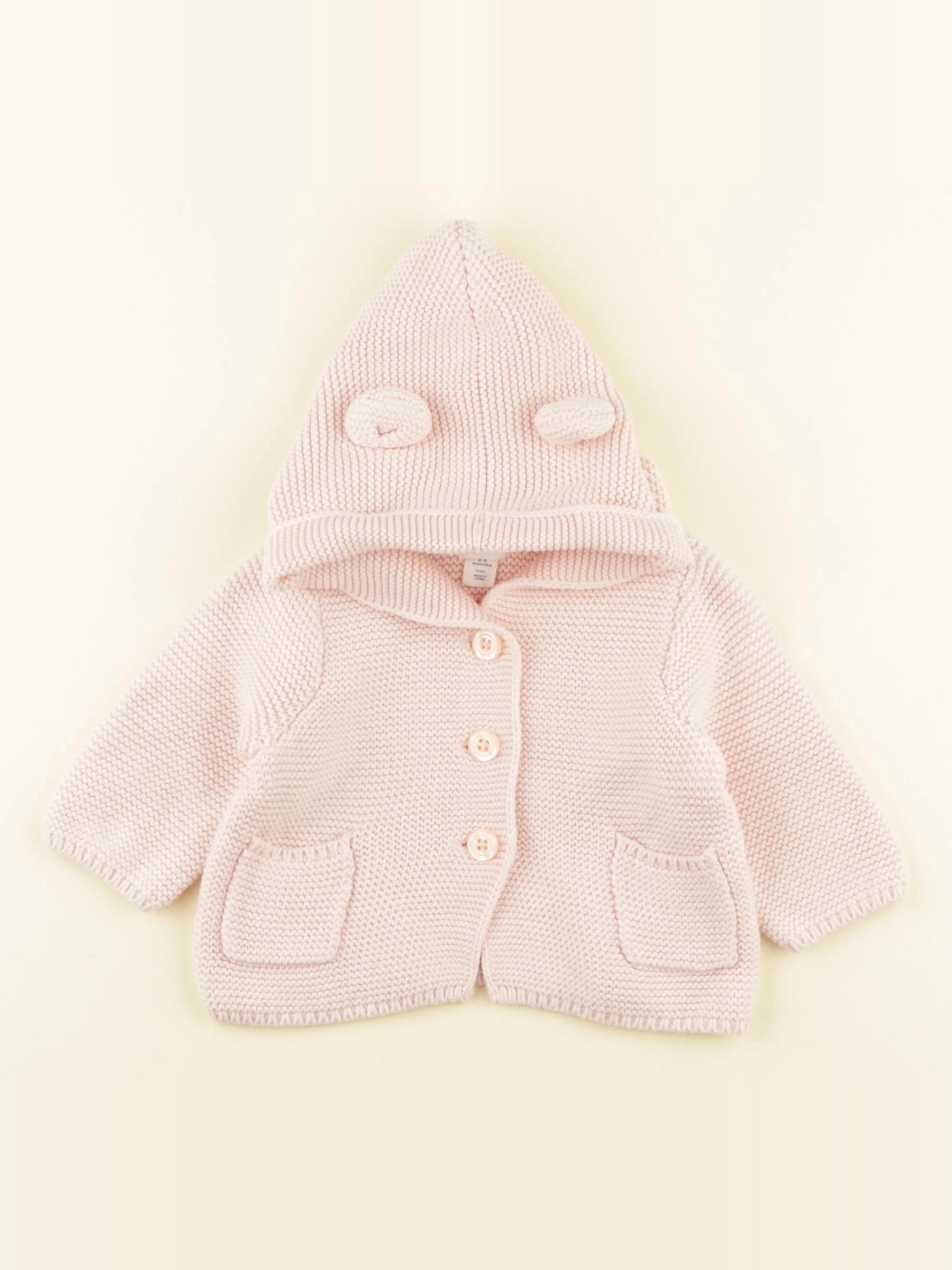 GAP - gilet rose - 0/3 mois