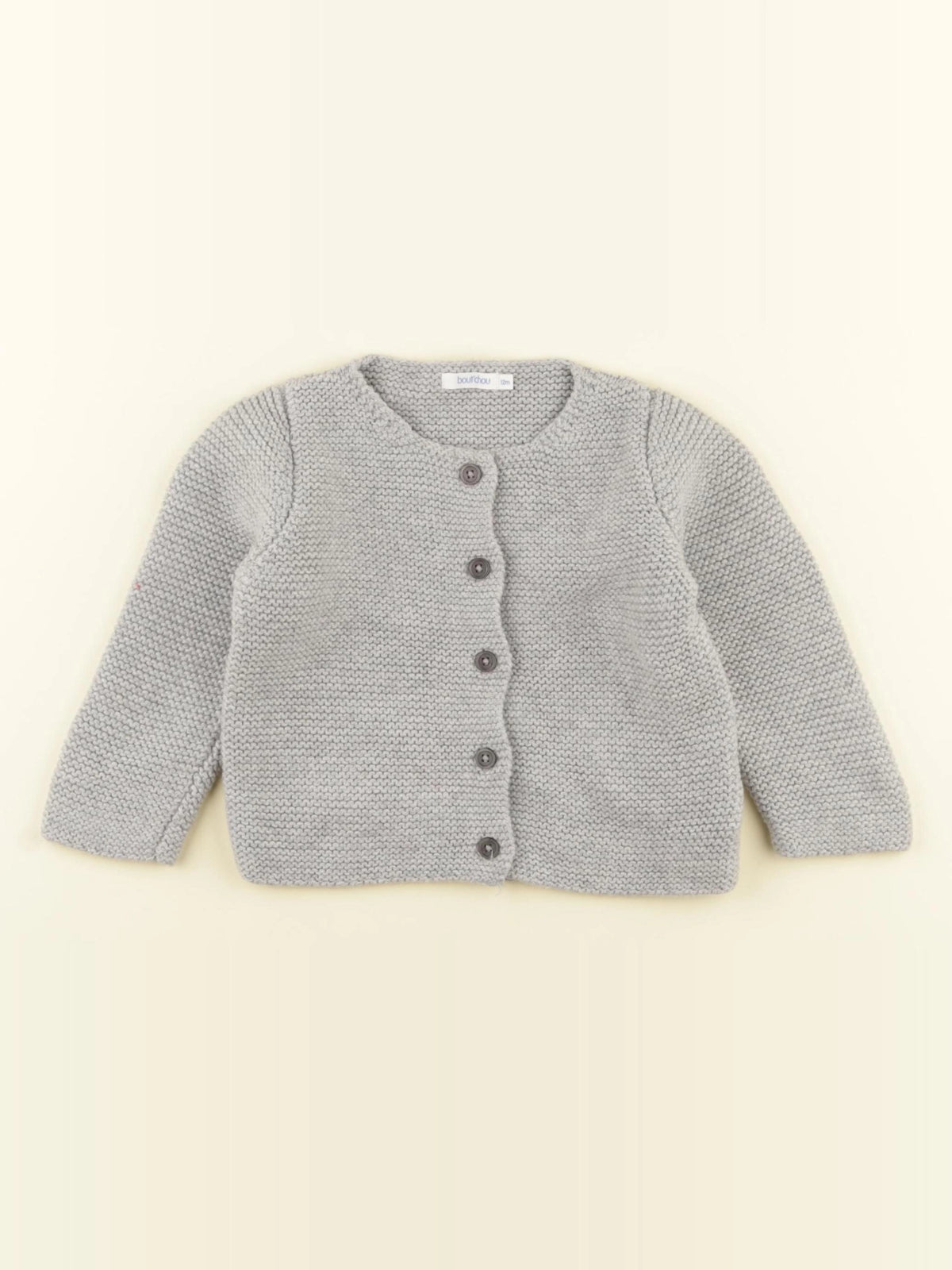 Boutchou - gilet gris - 12 mois