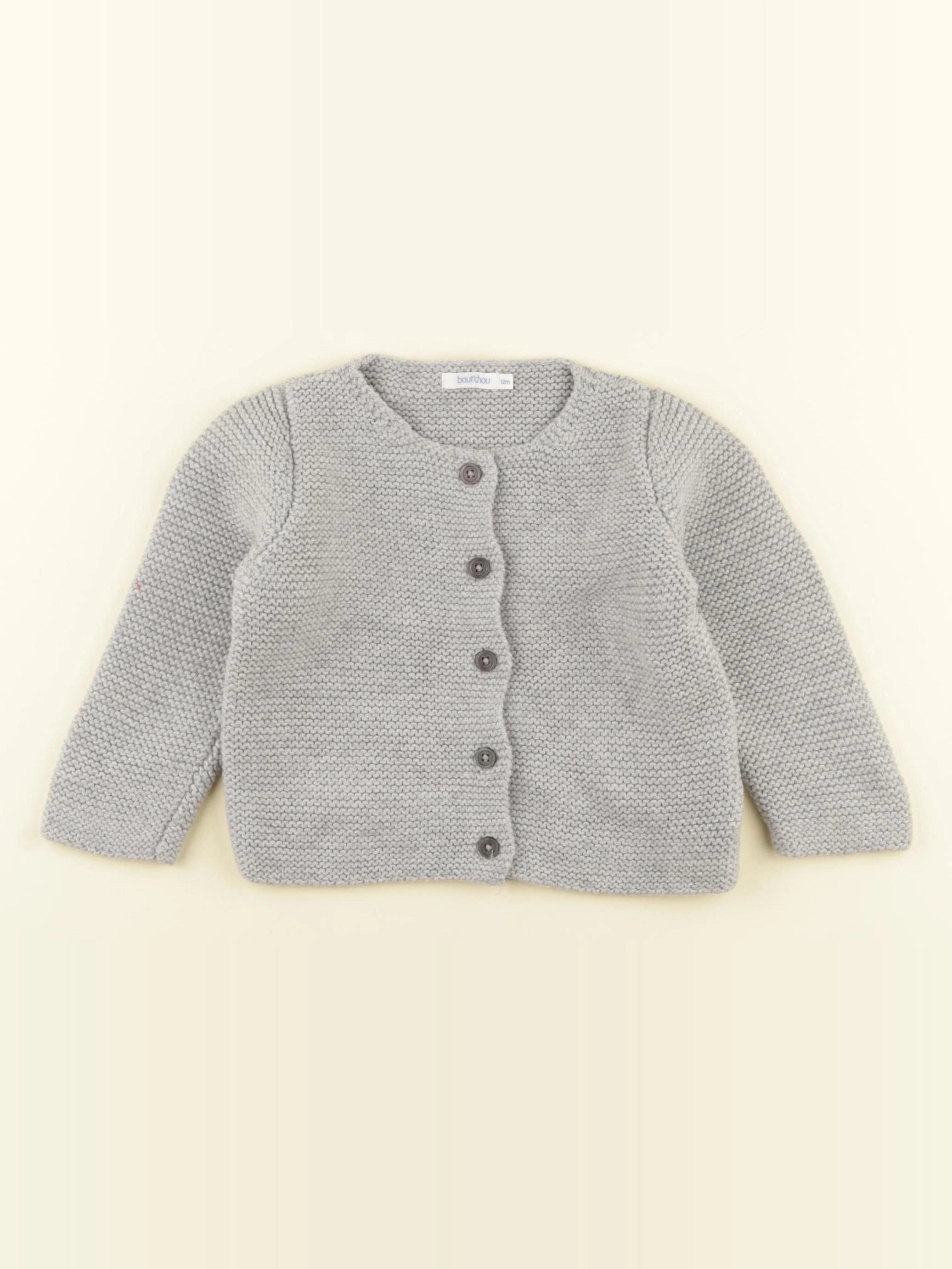 Boutchou - gilet gris - 12 mois