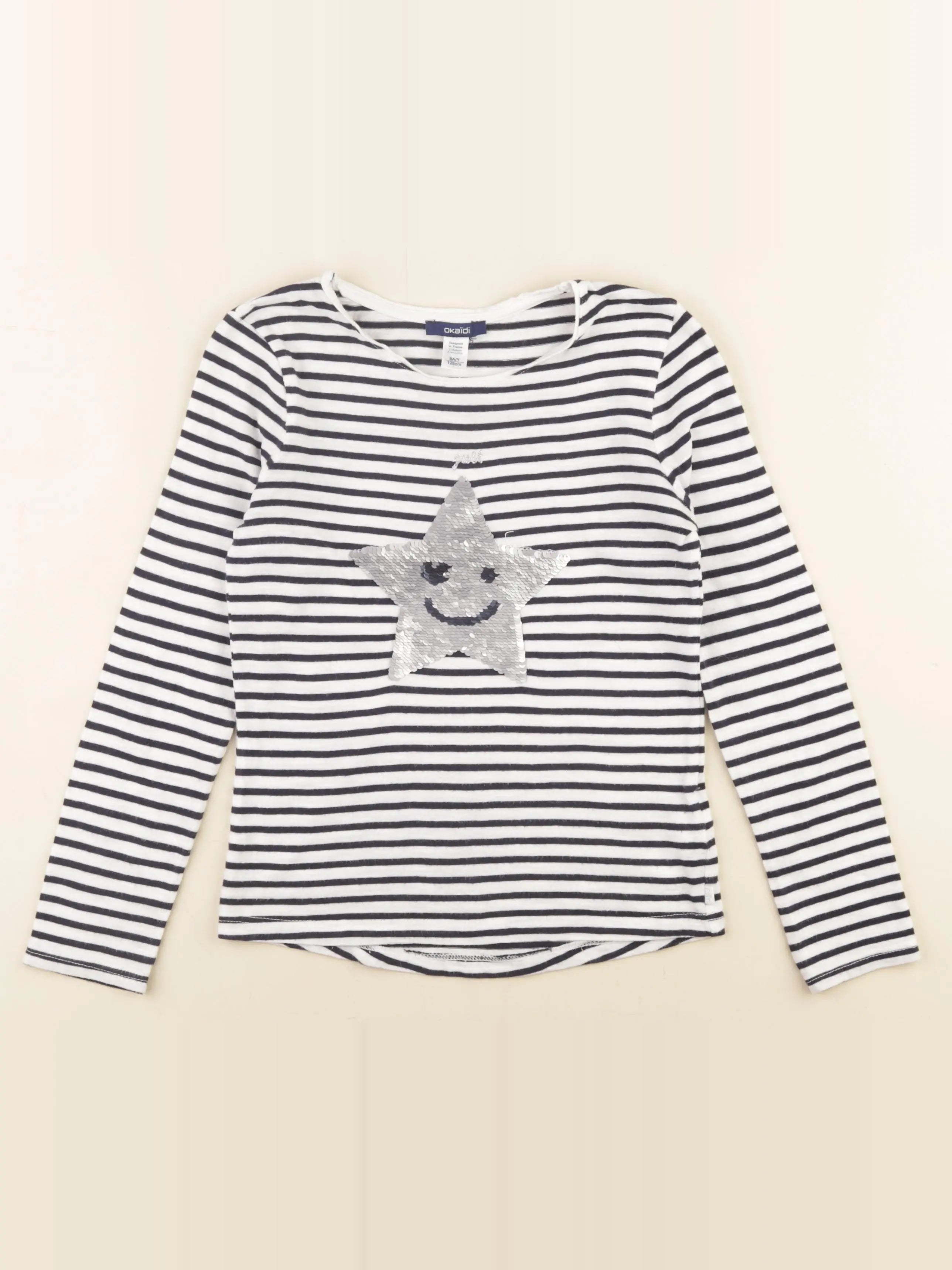 Okaidi - tee-shirt bleu - 8 ans