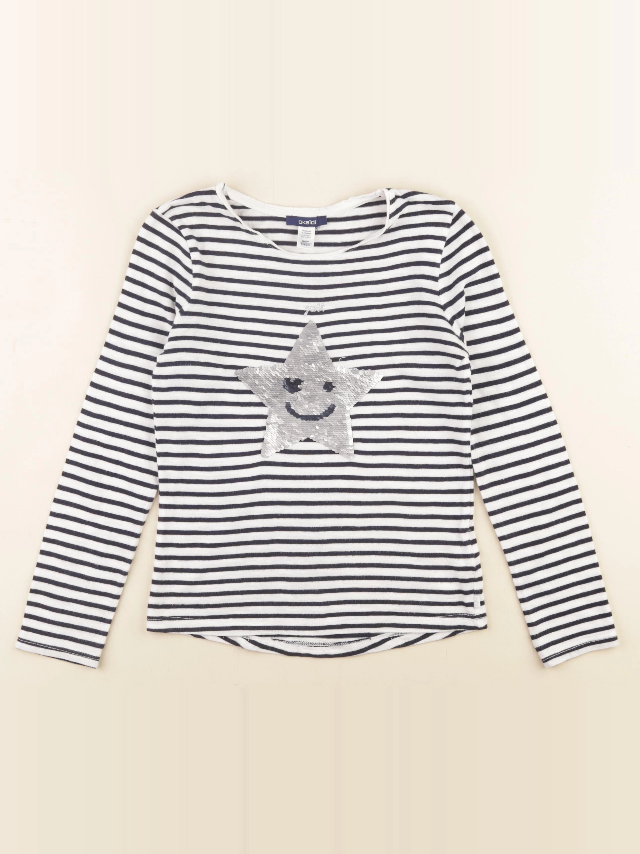 Okaidi - tee-shirt bleu - 8 ans