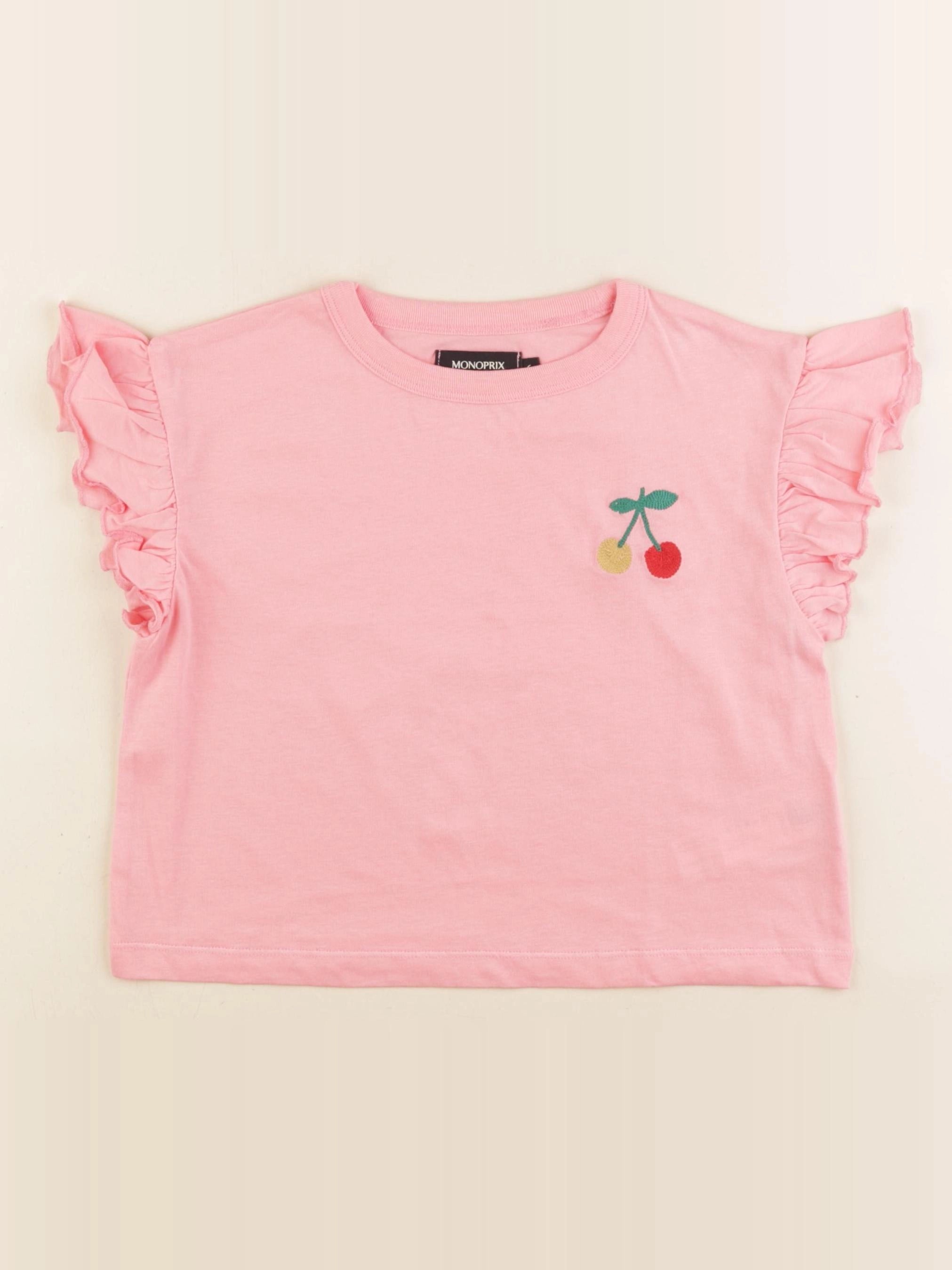 Monoprix - tee-shirt rose - 6 ans