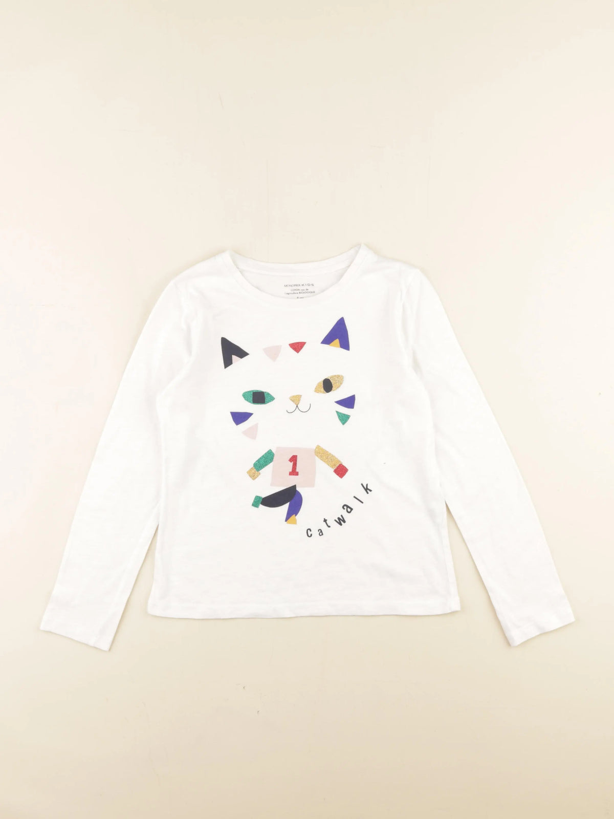 Monoprix - tee-shirt blanc - 8 ans
