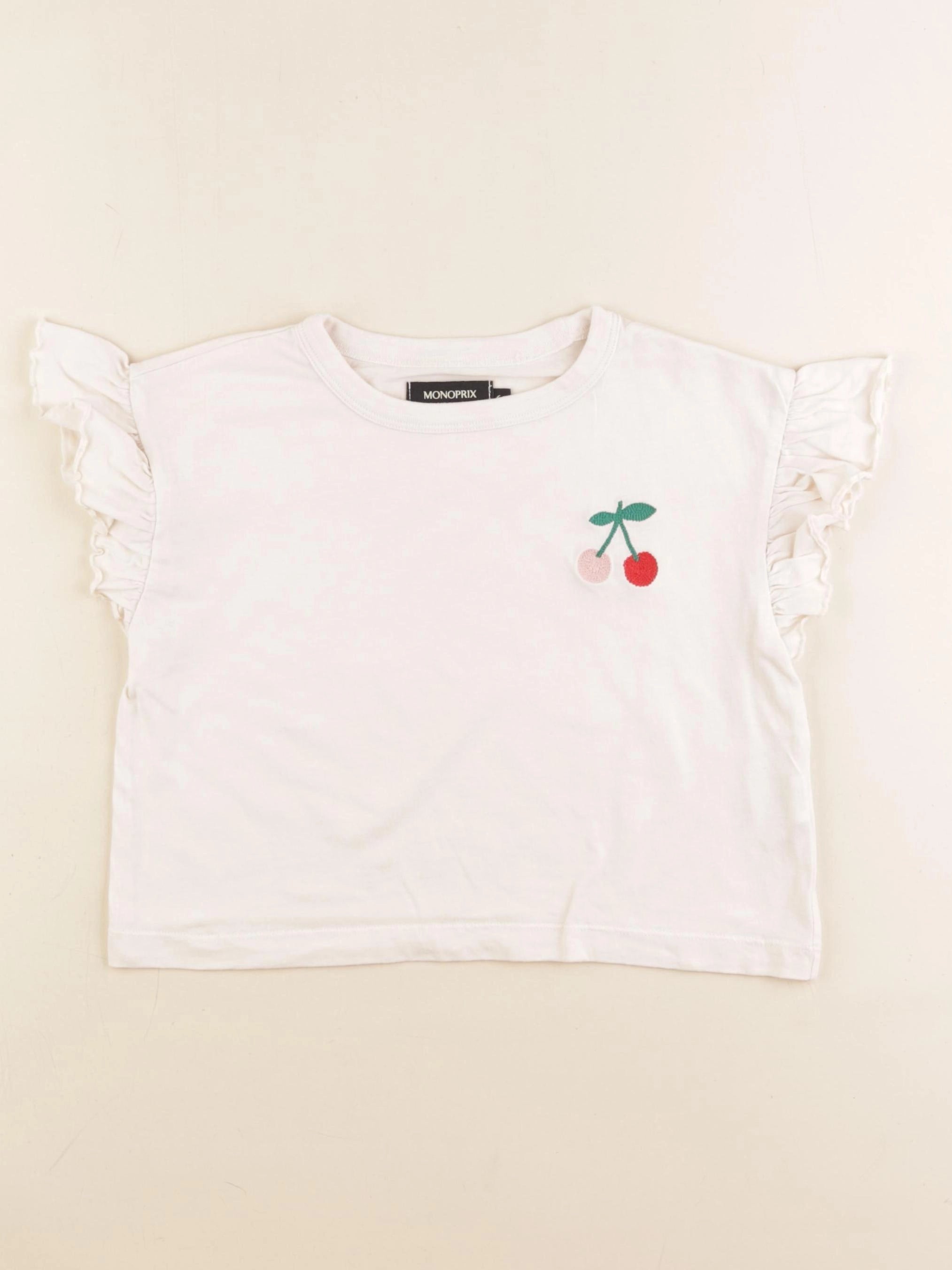 Monoprix - tee-shirt beige - 6 ans