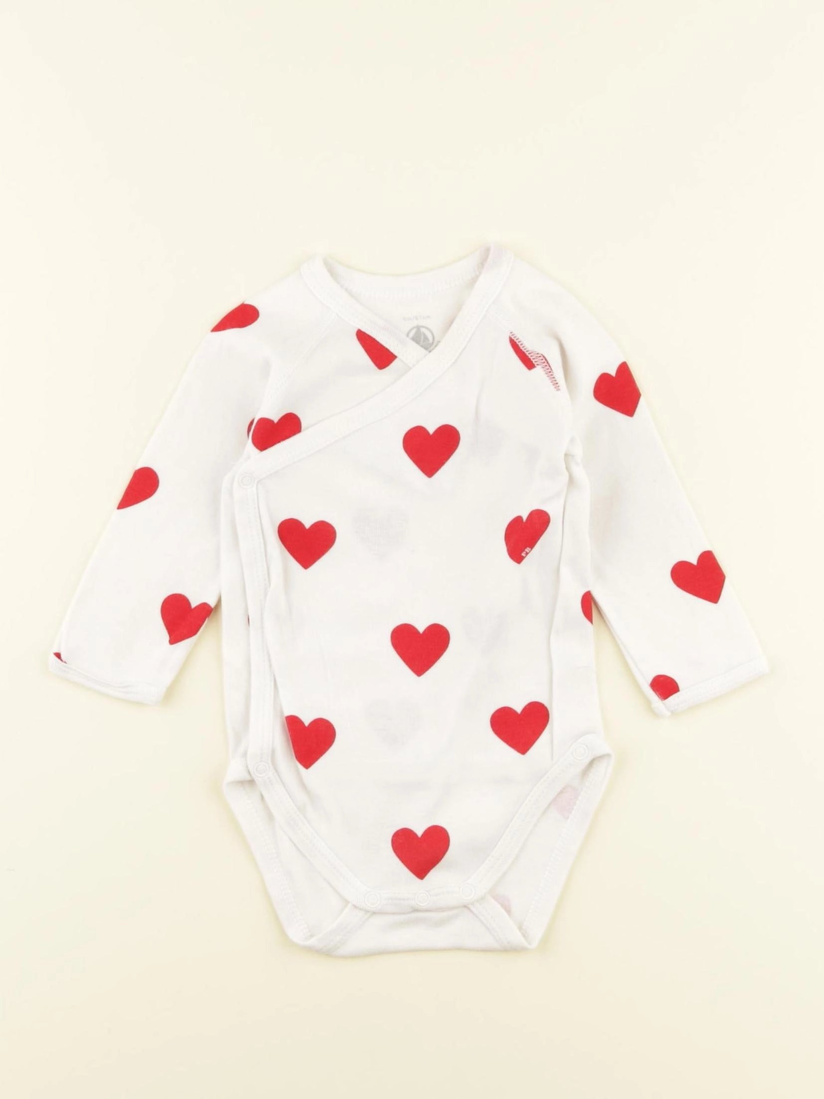 Petit Bateau - body blanc - 6 mois