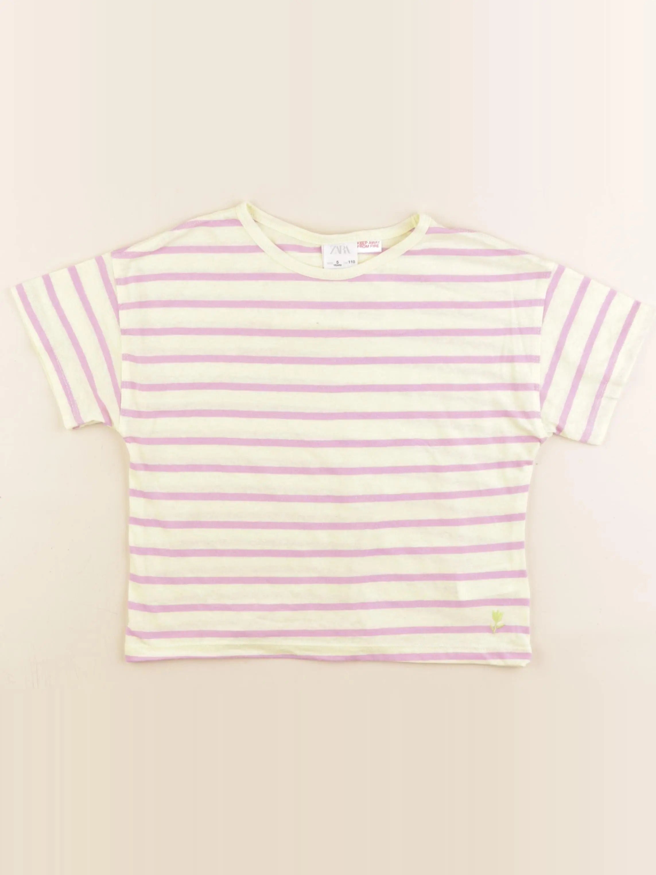 Zara - tee-shirt jaune, violet - 5 ans