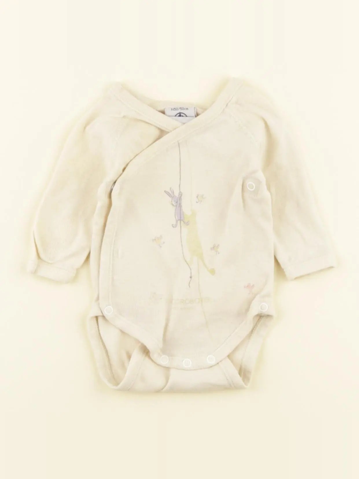 Petit Bateau - body beige - 0 mois