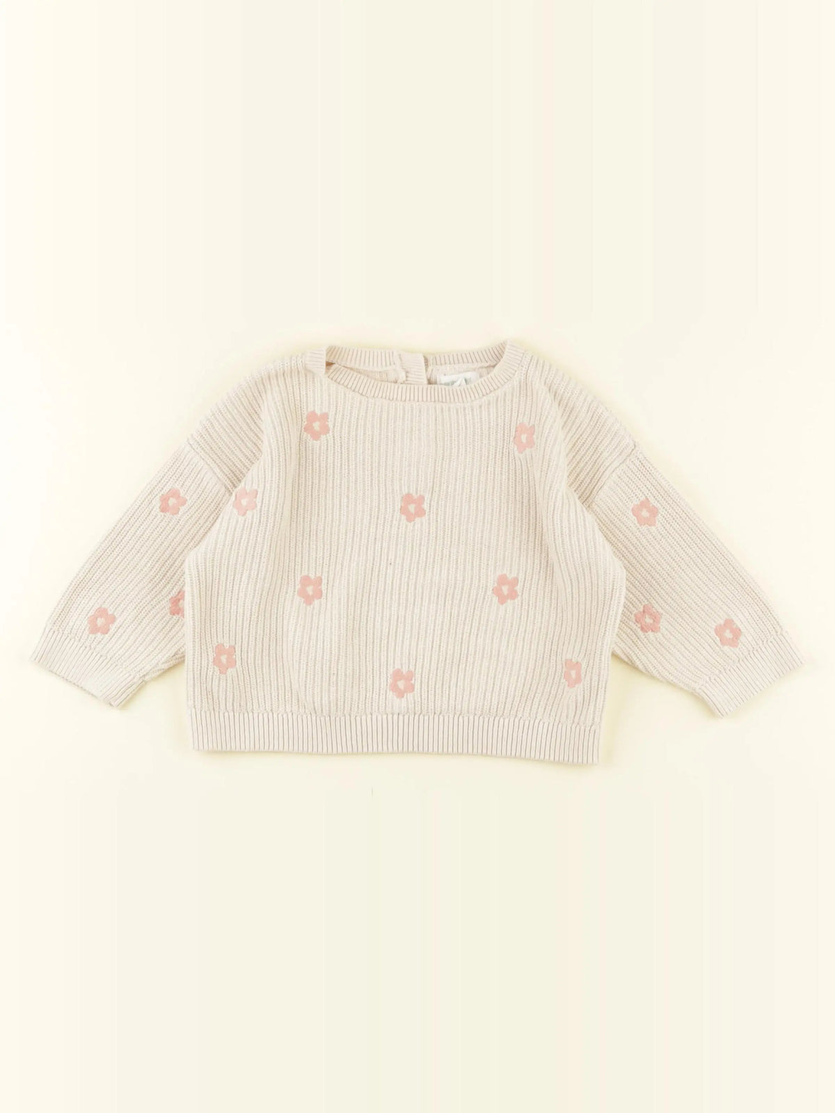 Vertbaudet - pull beige - 12 mois