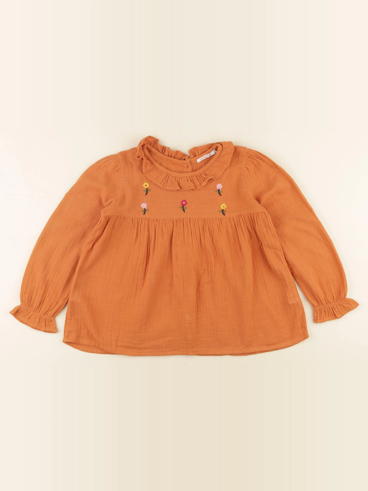 Monoprix - blouse orange - 8 ans