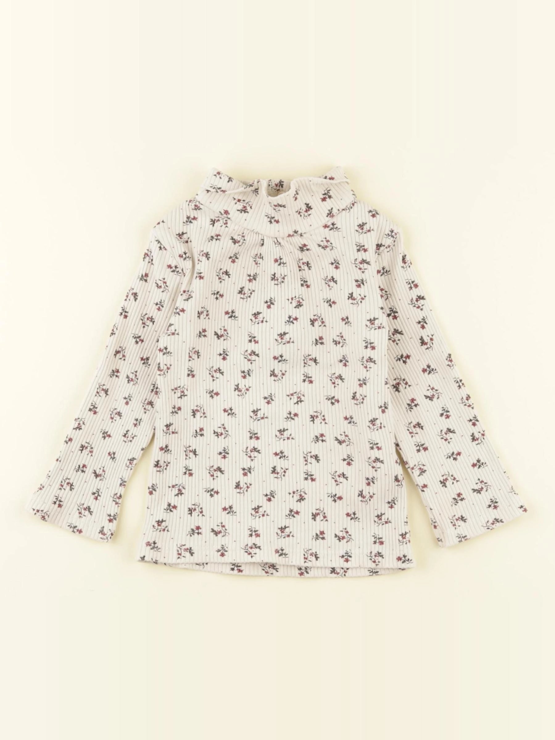 Vertbaudet - sous-pull beige, rose - 12 mois