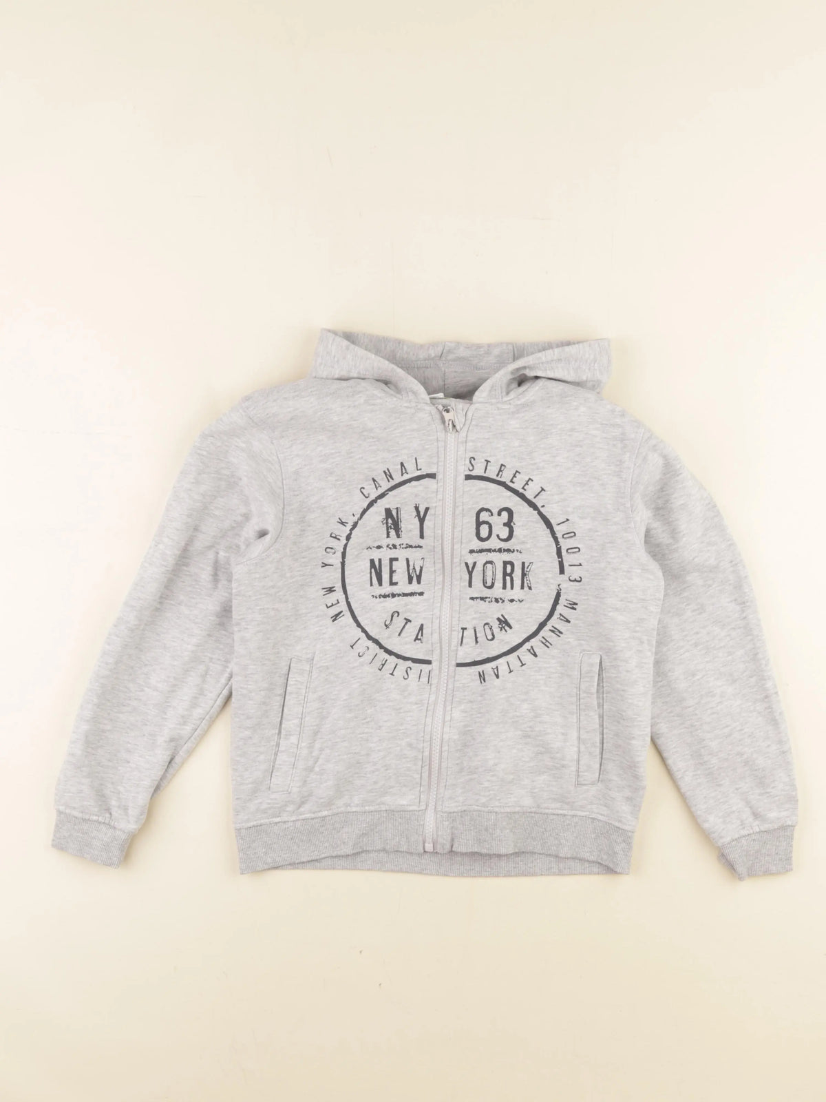 Vertbaudet - sweat gris - 10 ans