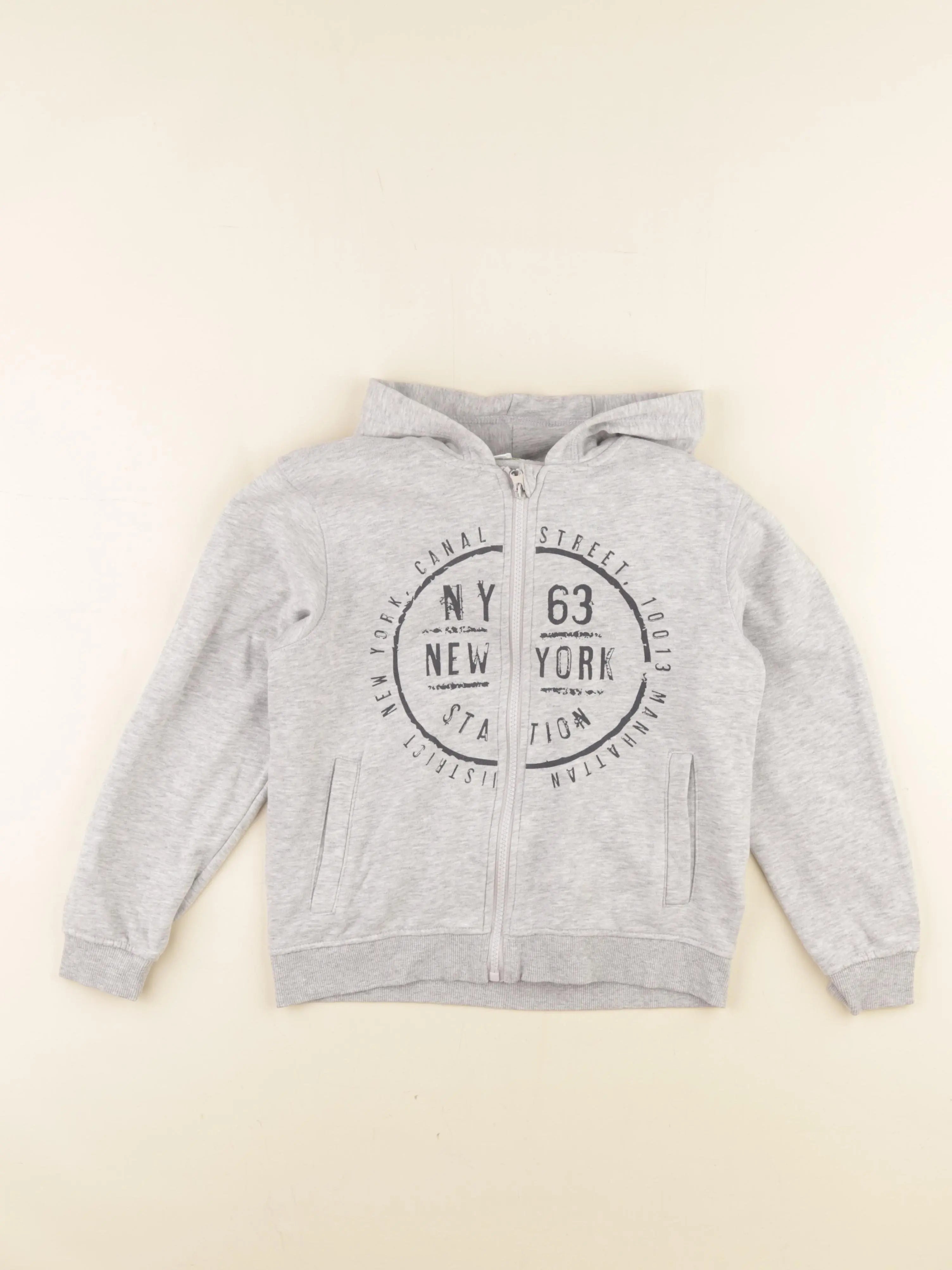Vertbaudet - sweat gris - 10 ans