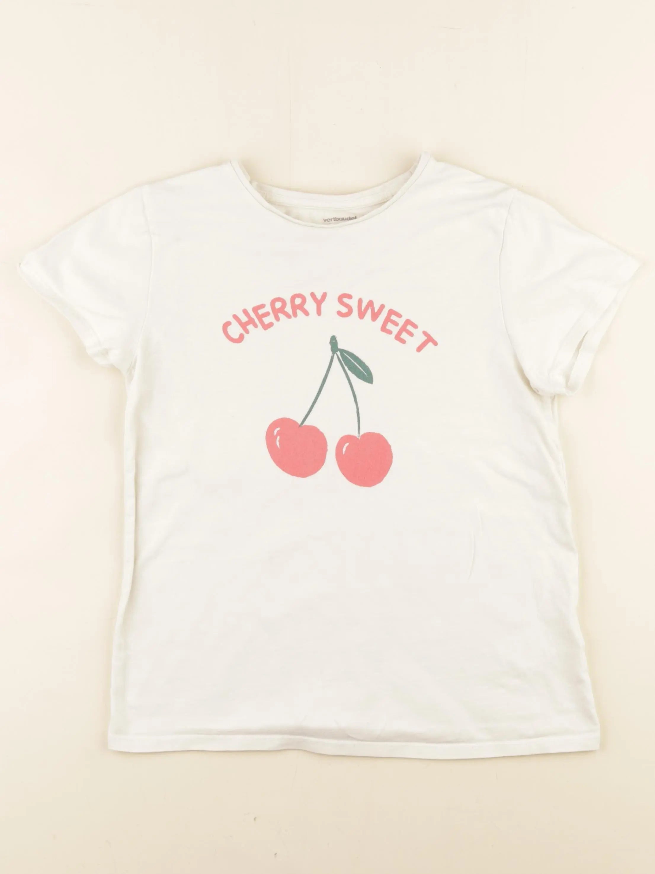 Vertbaudet - tee-shirt beige - 12 ans