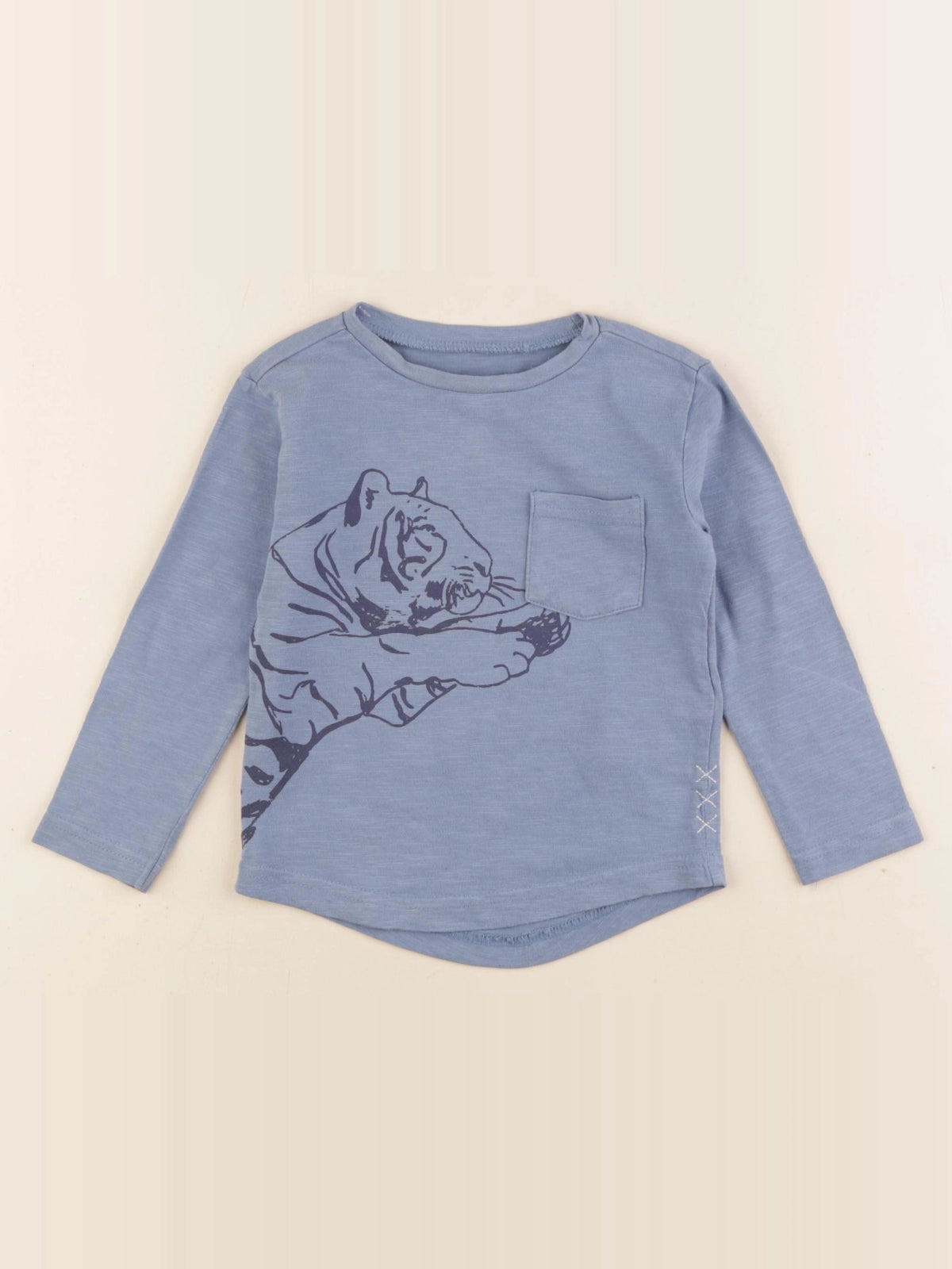 Vertbaudet - tee-shirt bleu - 2 ans