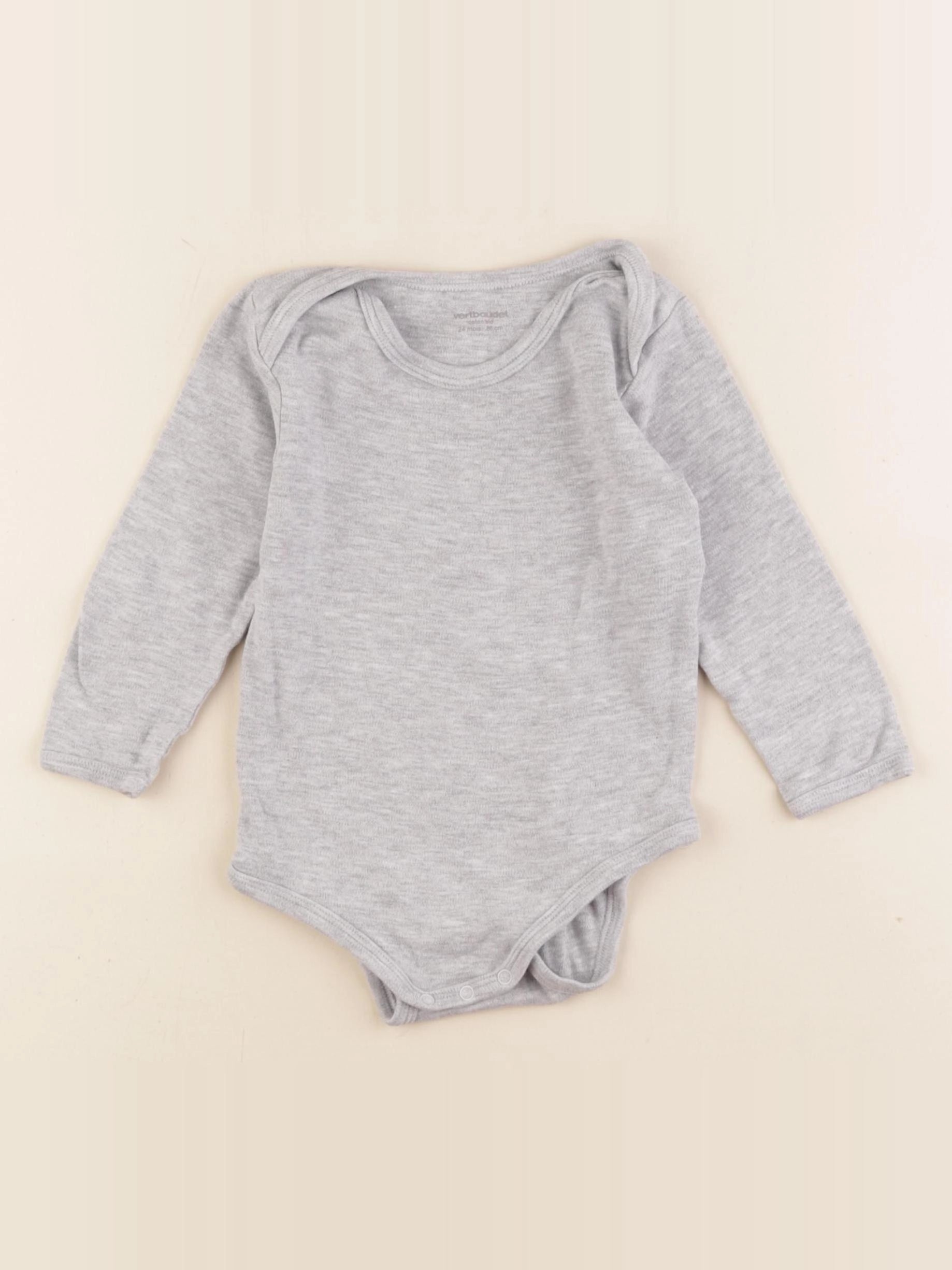 Vertbaudet - body gris - 24 mois