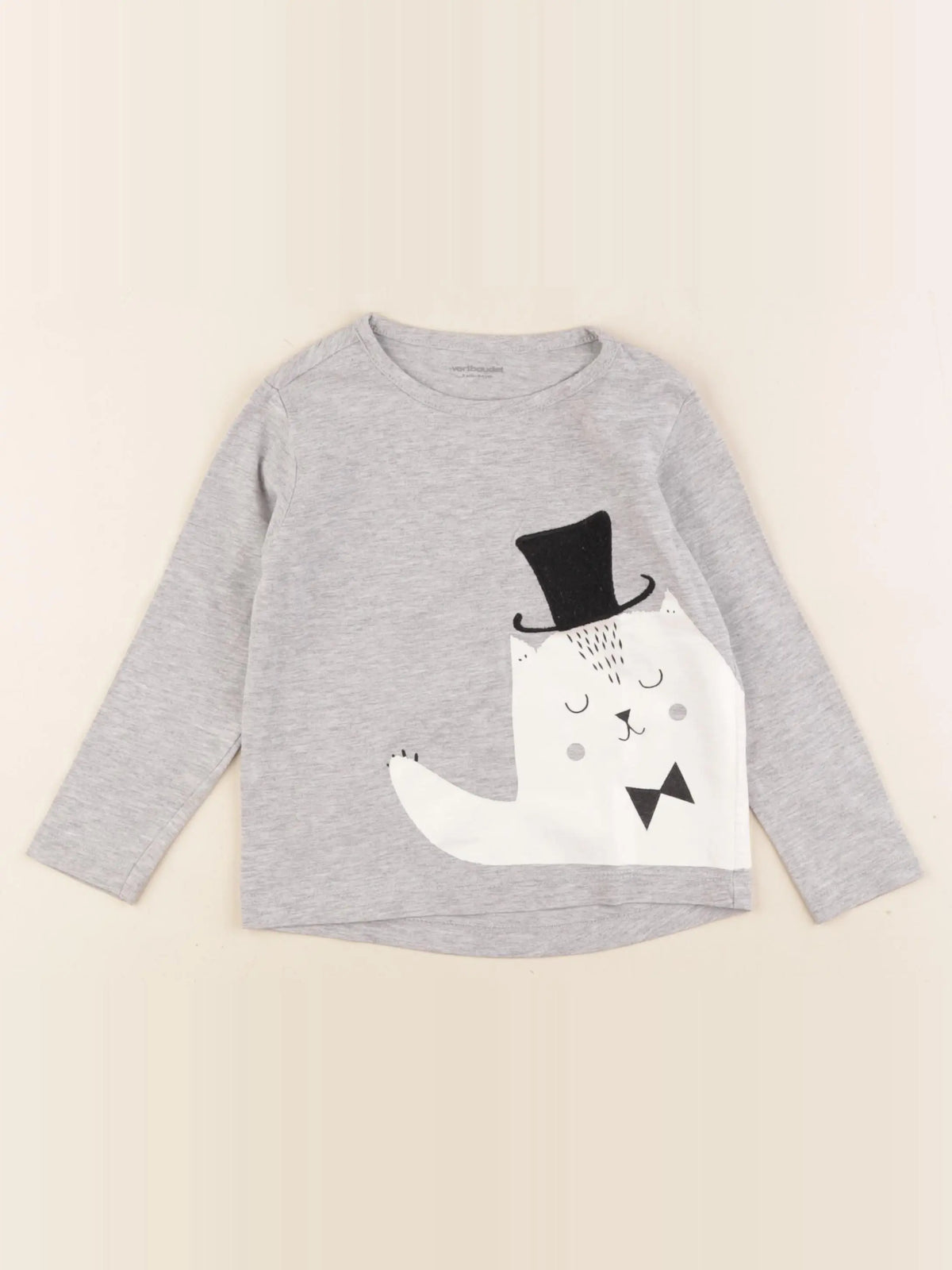 Vertbaudet - tee-shirt gris - 3 ans