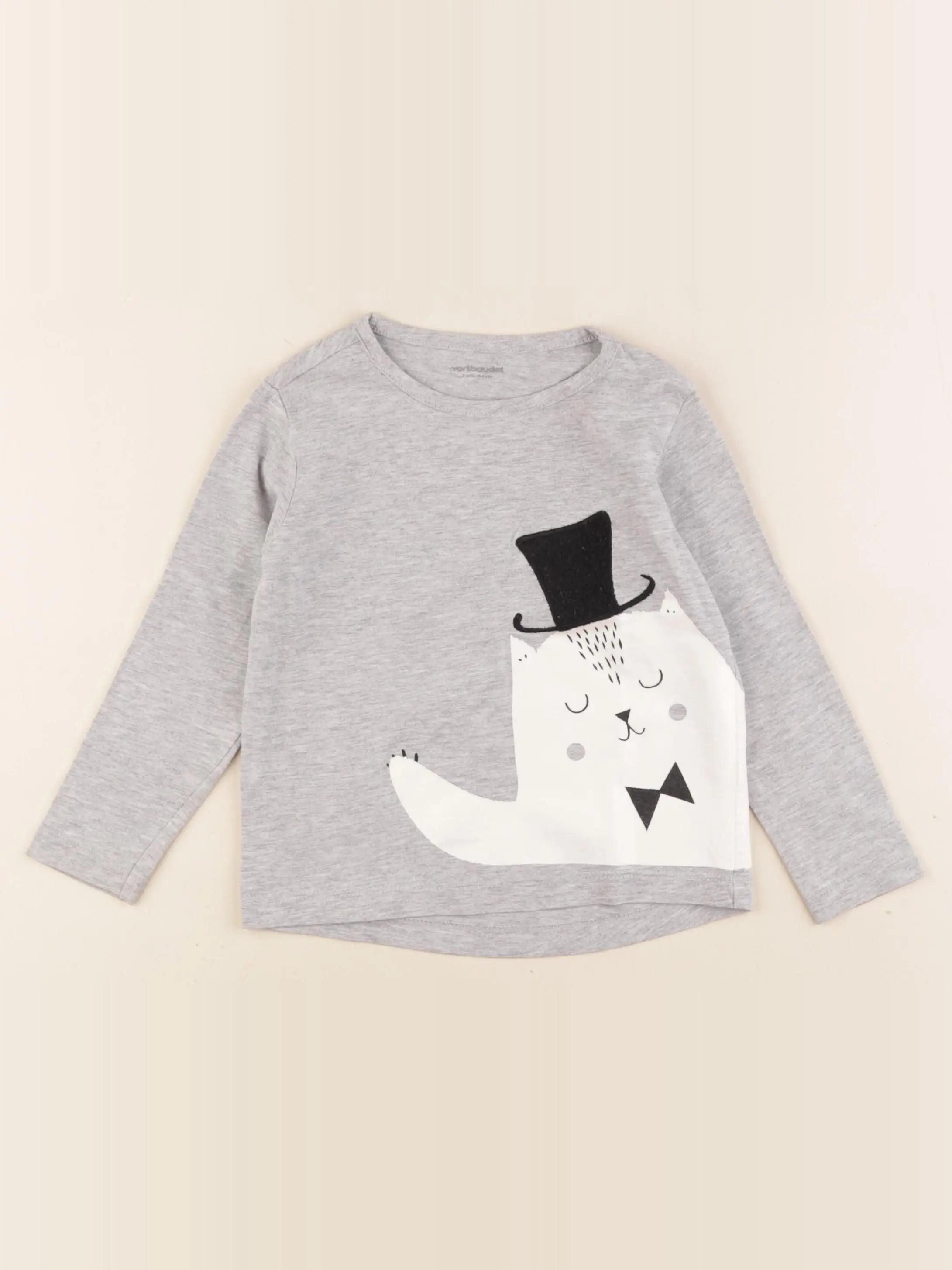 Vertbaudet - tee-shirt gris - 3 ans