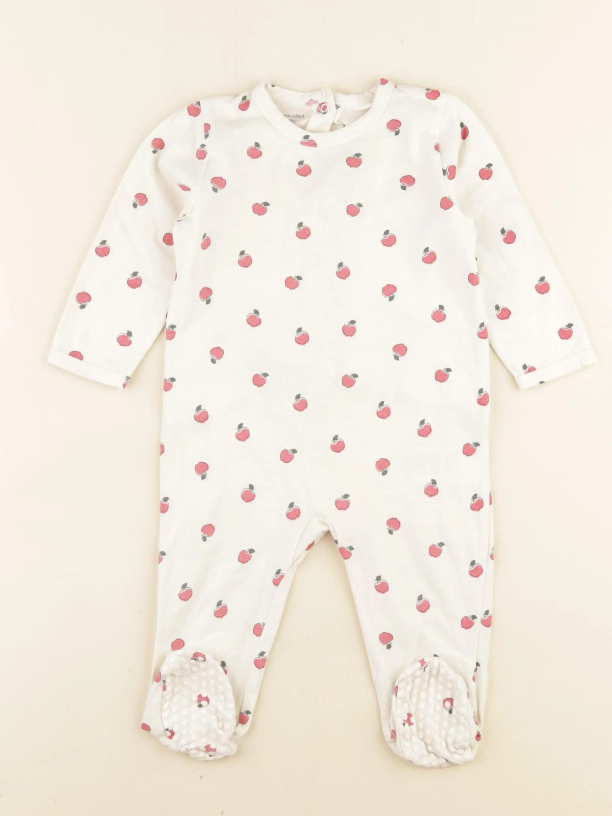 Vertbaudet - pyjama coton beige - 12 mois