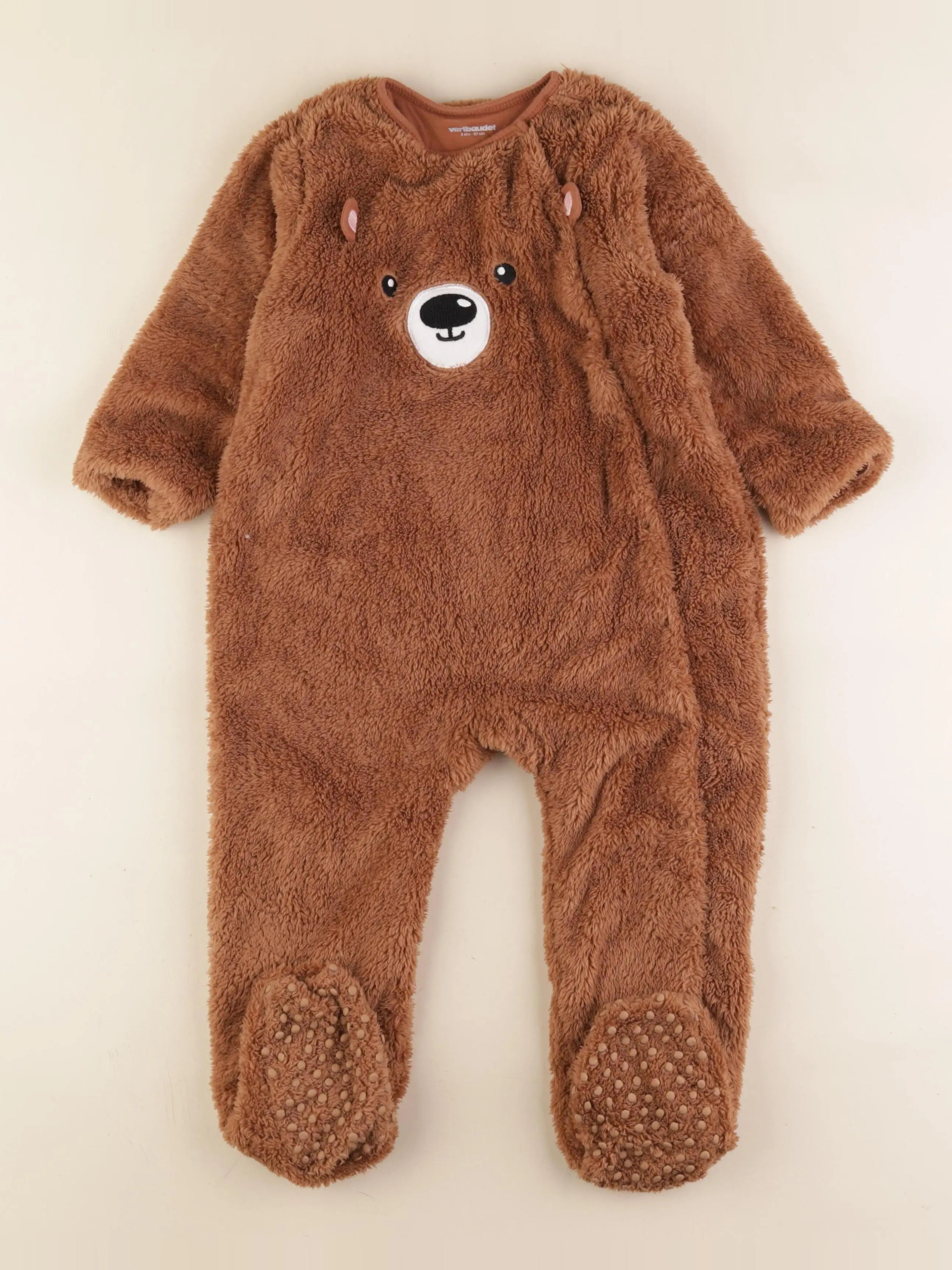 Vertbaudet - pyjama velours marron - 3 ans