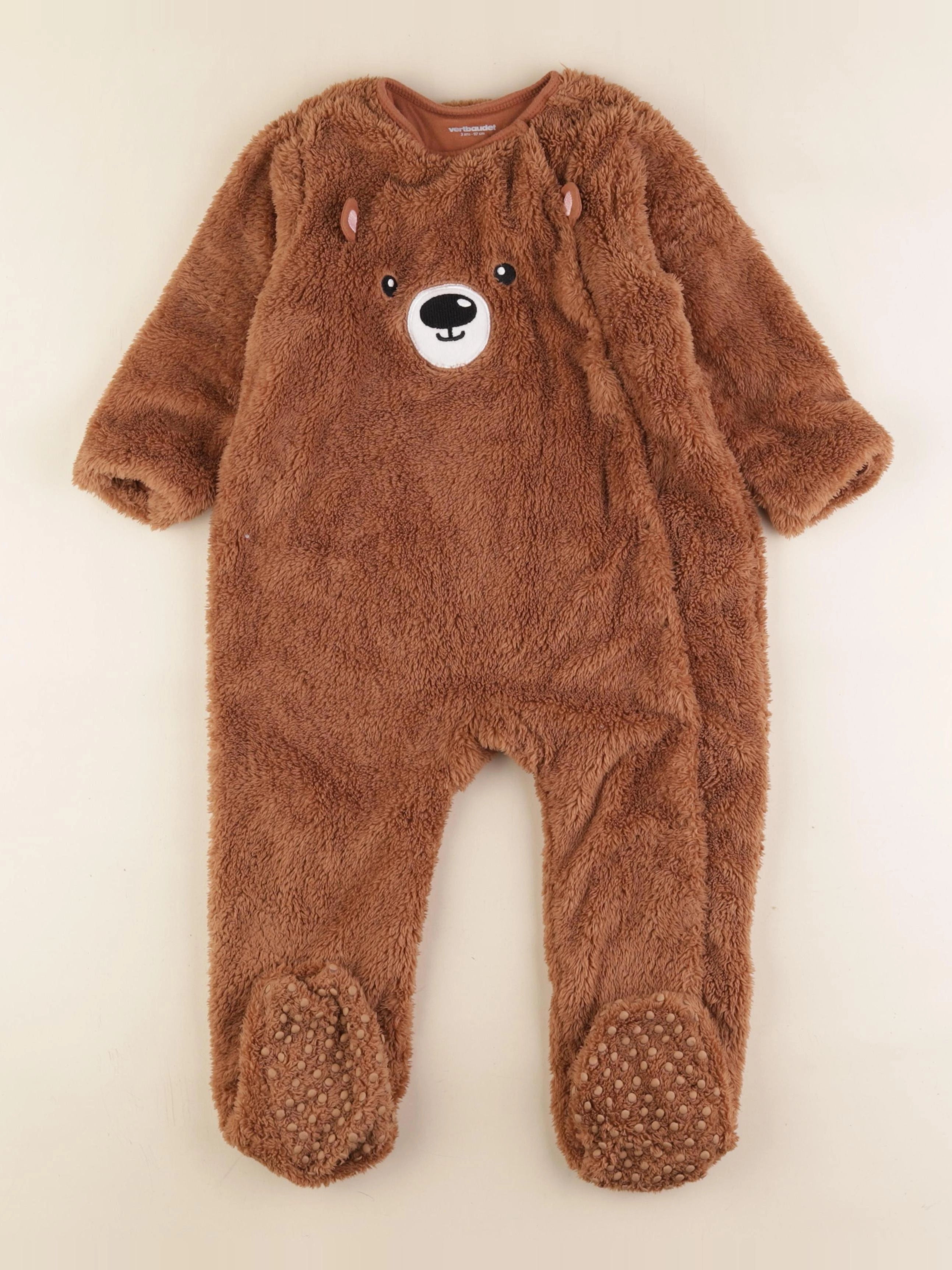 Vertbaudet - pyjama velours marron - 3 ans