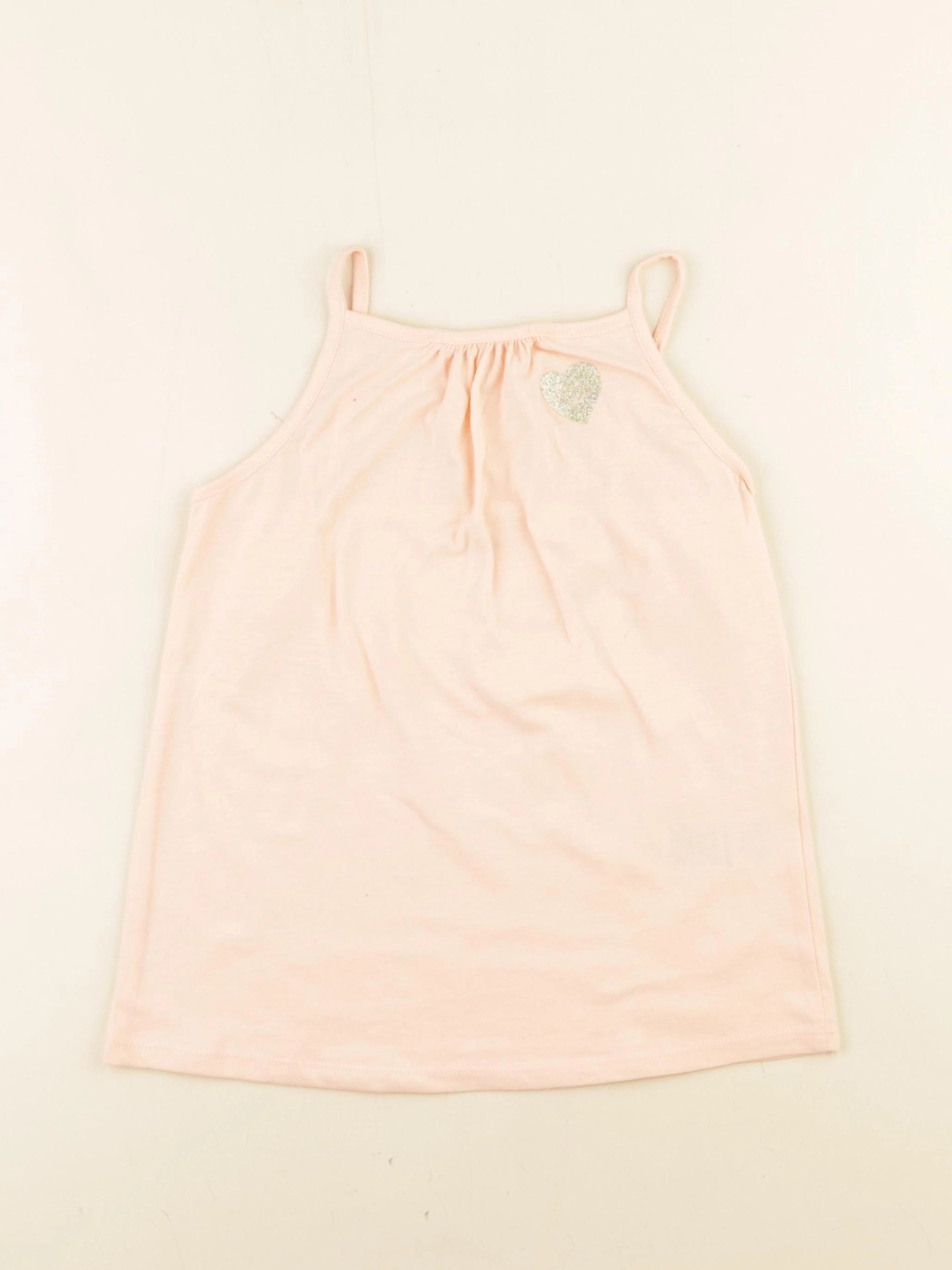 Vertbaudet - maillot de corps orange, or fluo - 8 ans