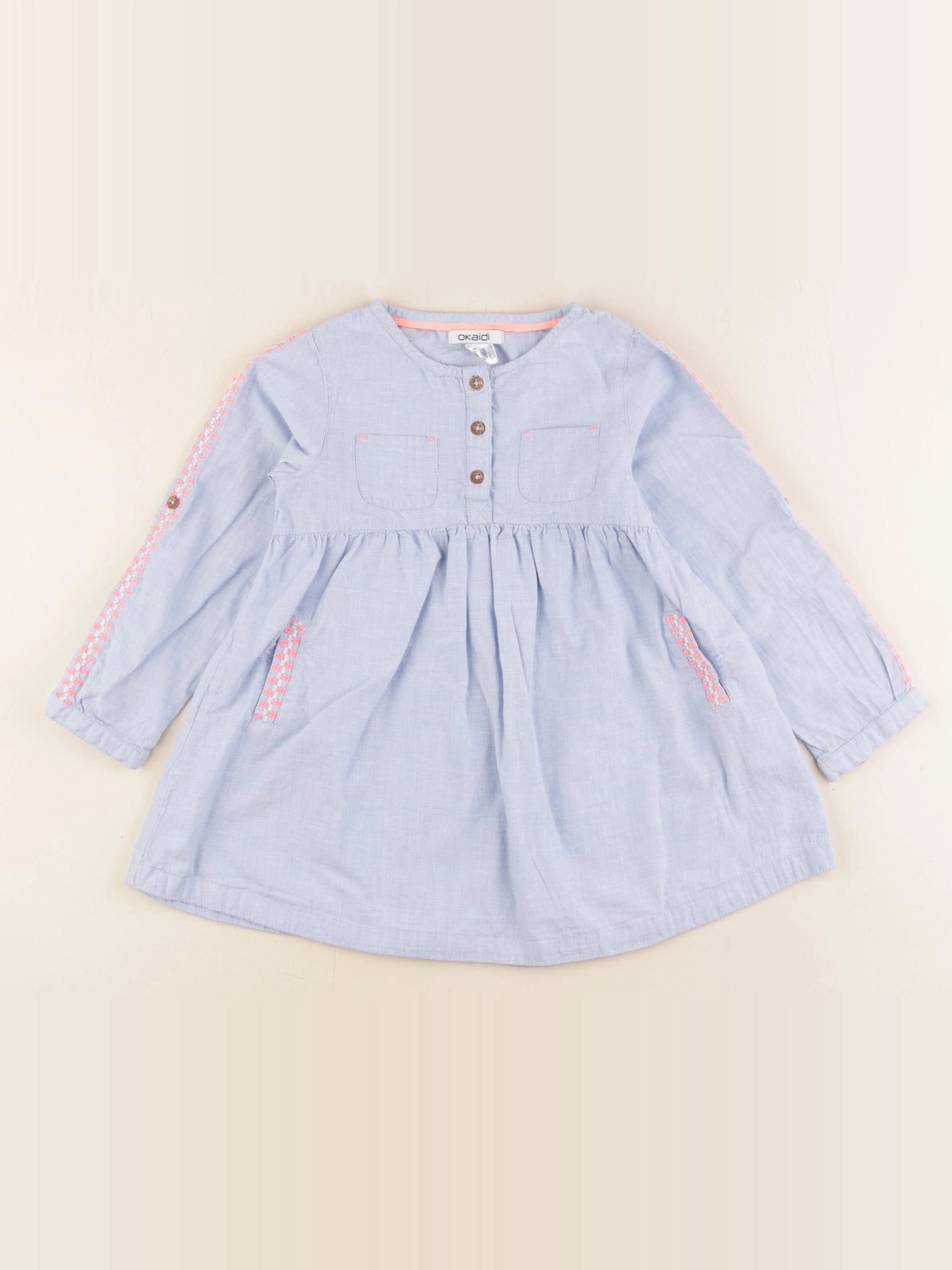 Okaidi - robe bleu - 3 ans