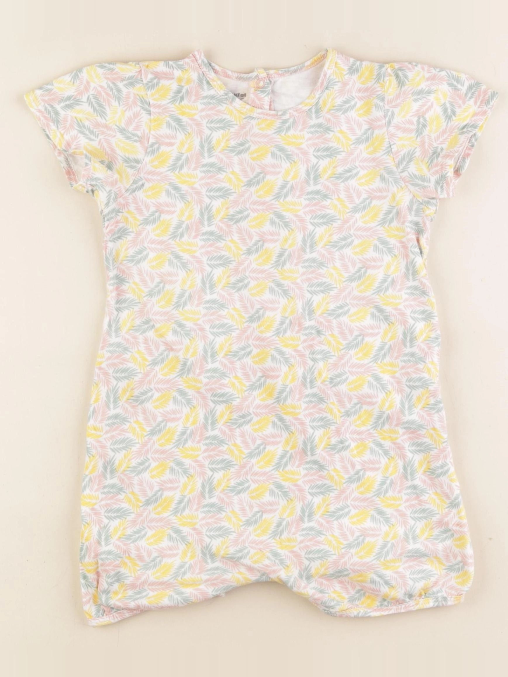 Vertbaudet - pyjama coton rose, jaune - 36 mois