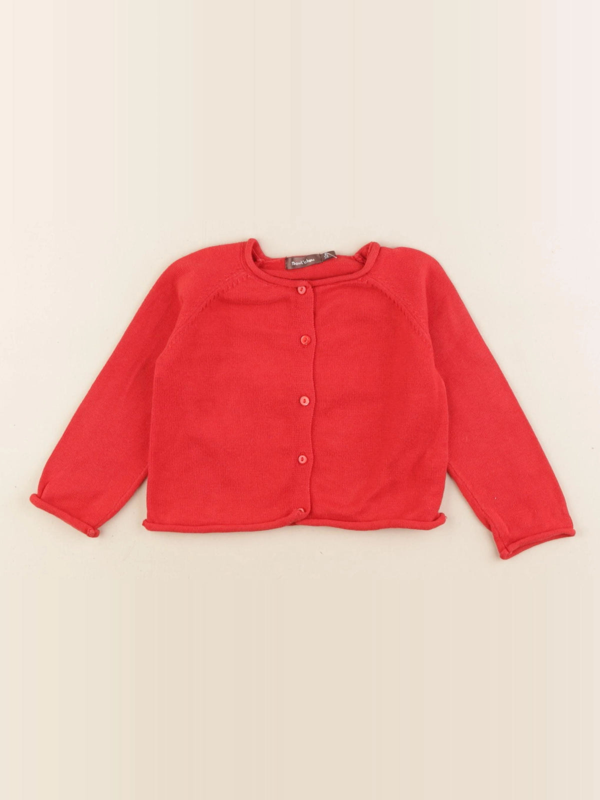 Boutchou - gilet rouge - 12 mois