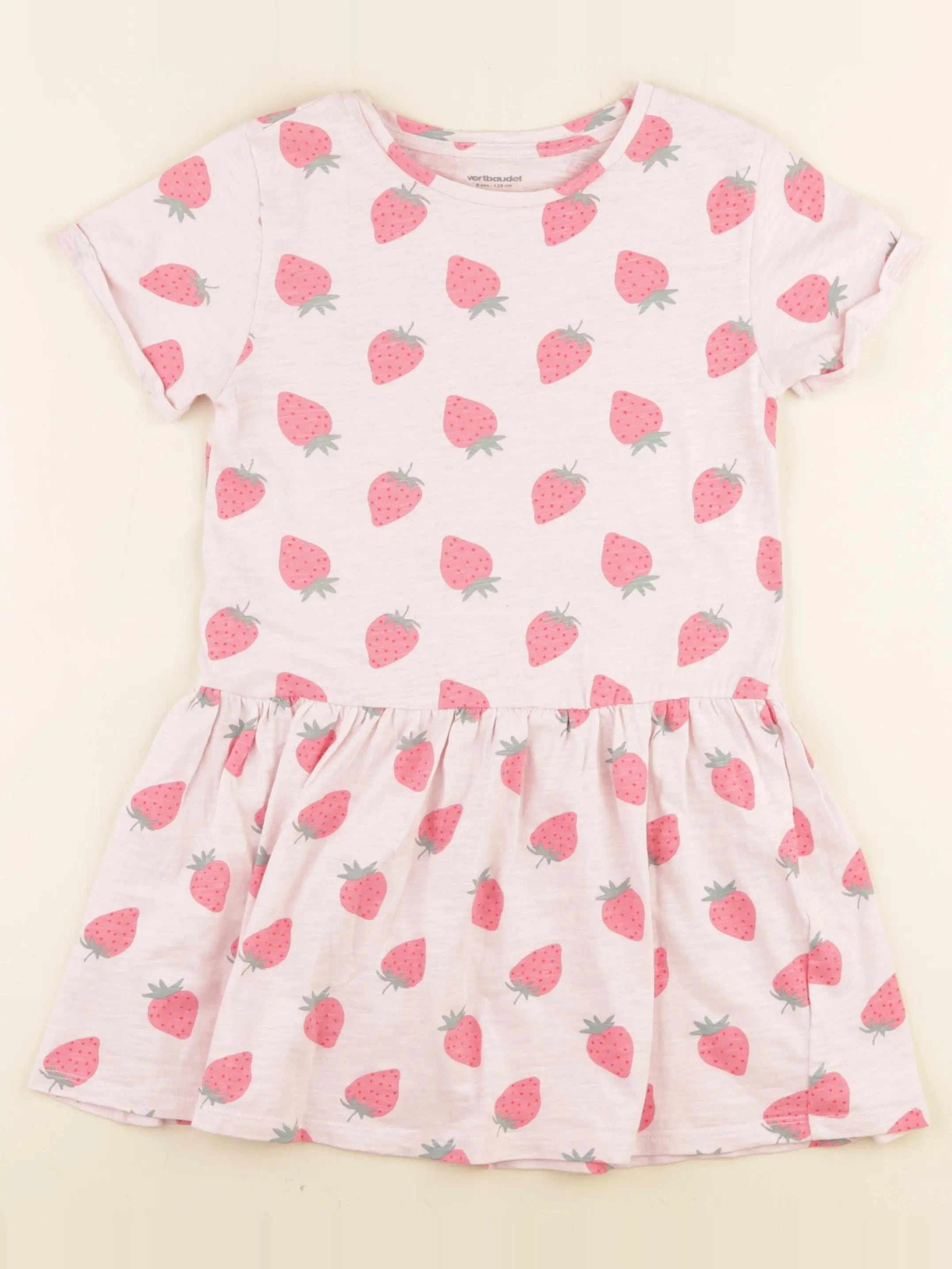 Vertbaudet - robe rose - 8 ans