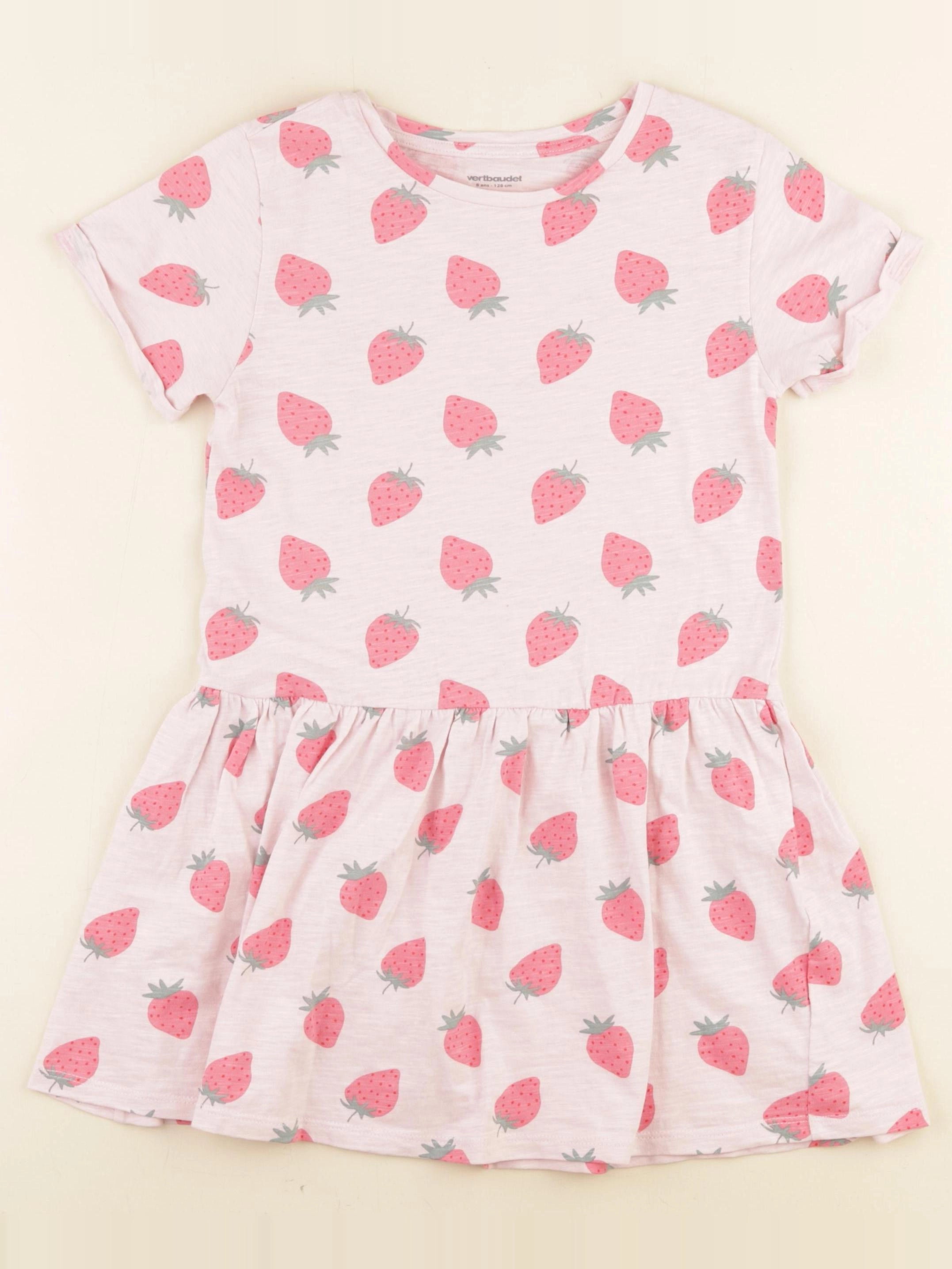 Vertbaudet - robe rose - 8 ans