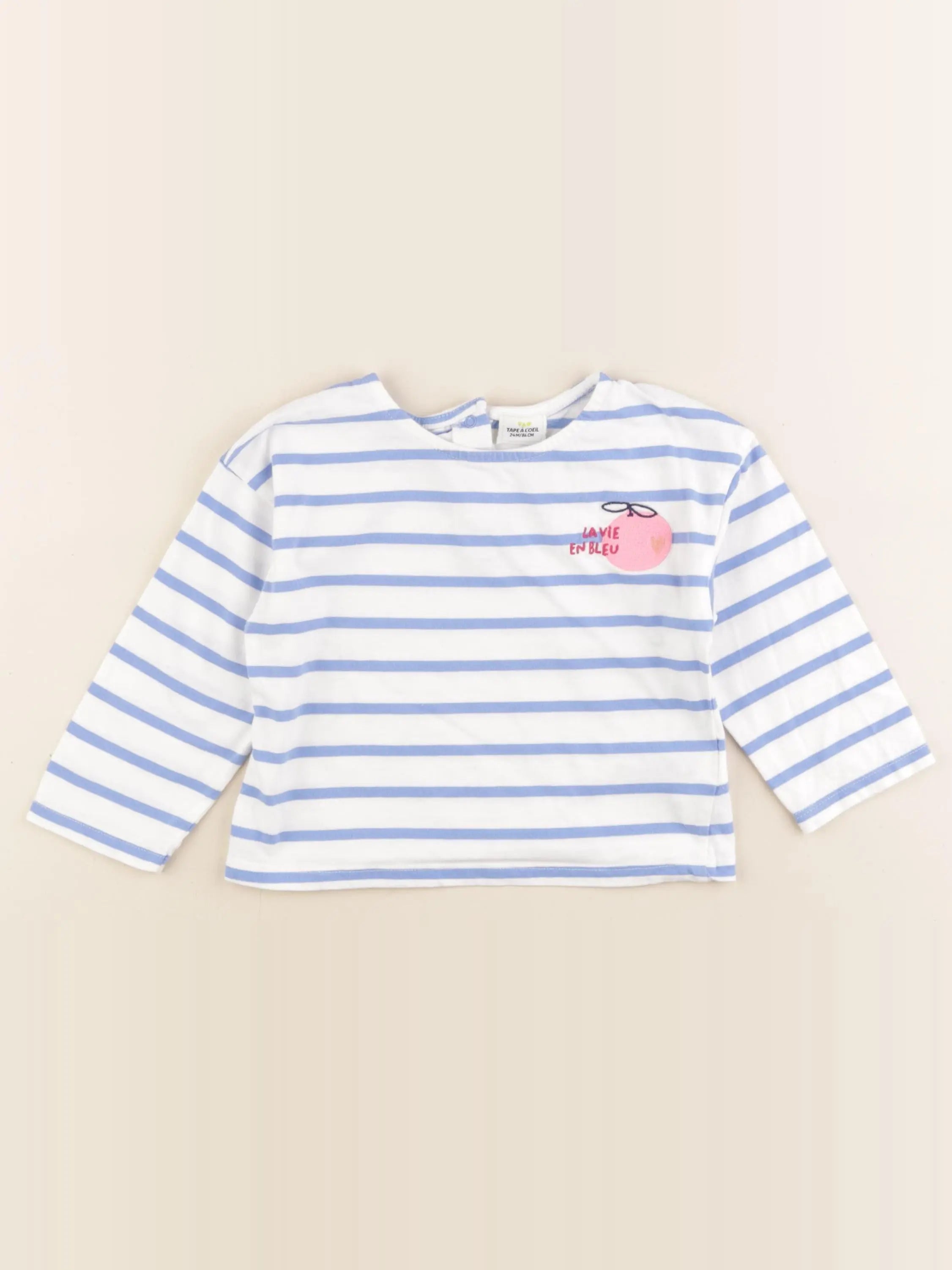 Tape à l'oeil - tee-shirt bleu - 24 mois