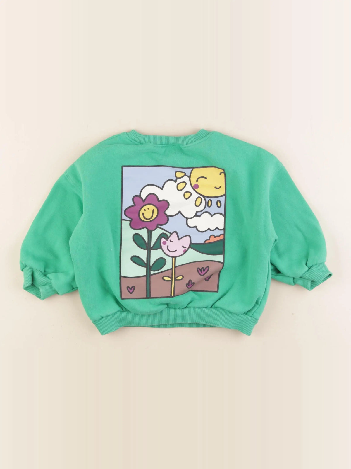 Next - sweat imprimé au dos vert - 2/3 ans