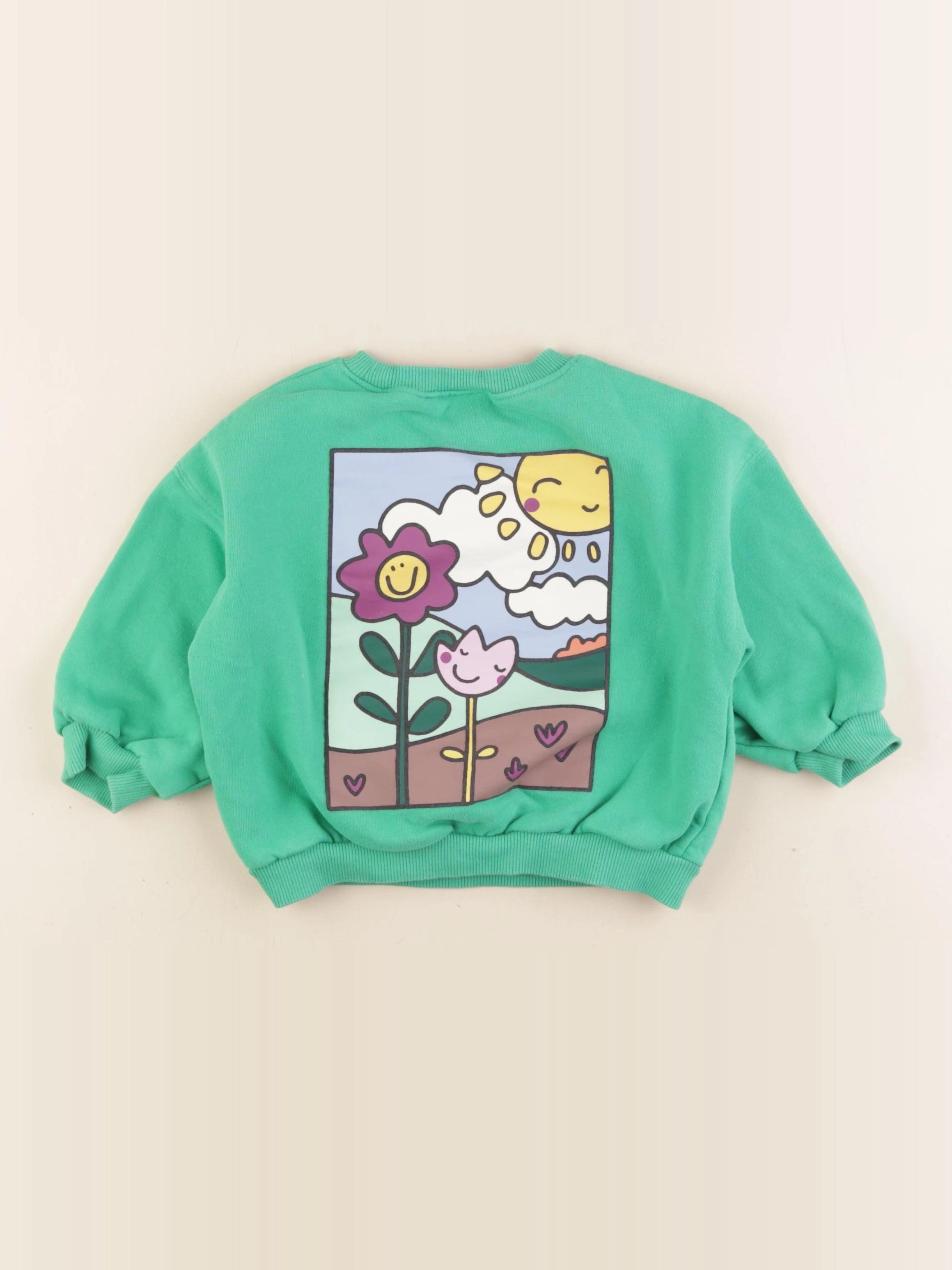 Next - sweat imprimé au dos vert - 2/3 ans