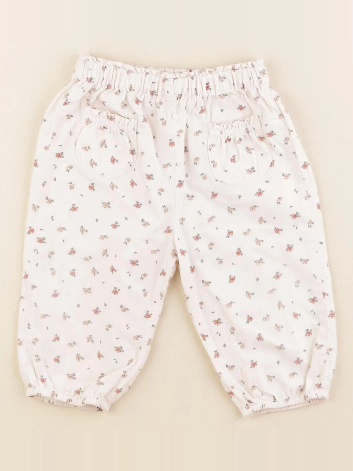 Vertbaudet - pantalon beige - 9/12 mois