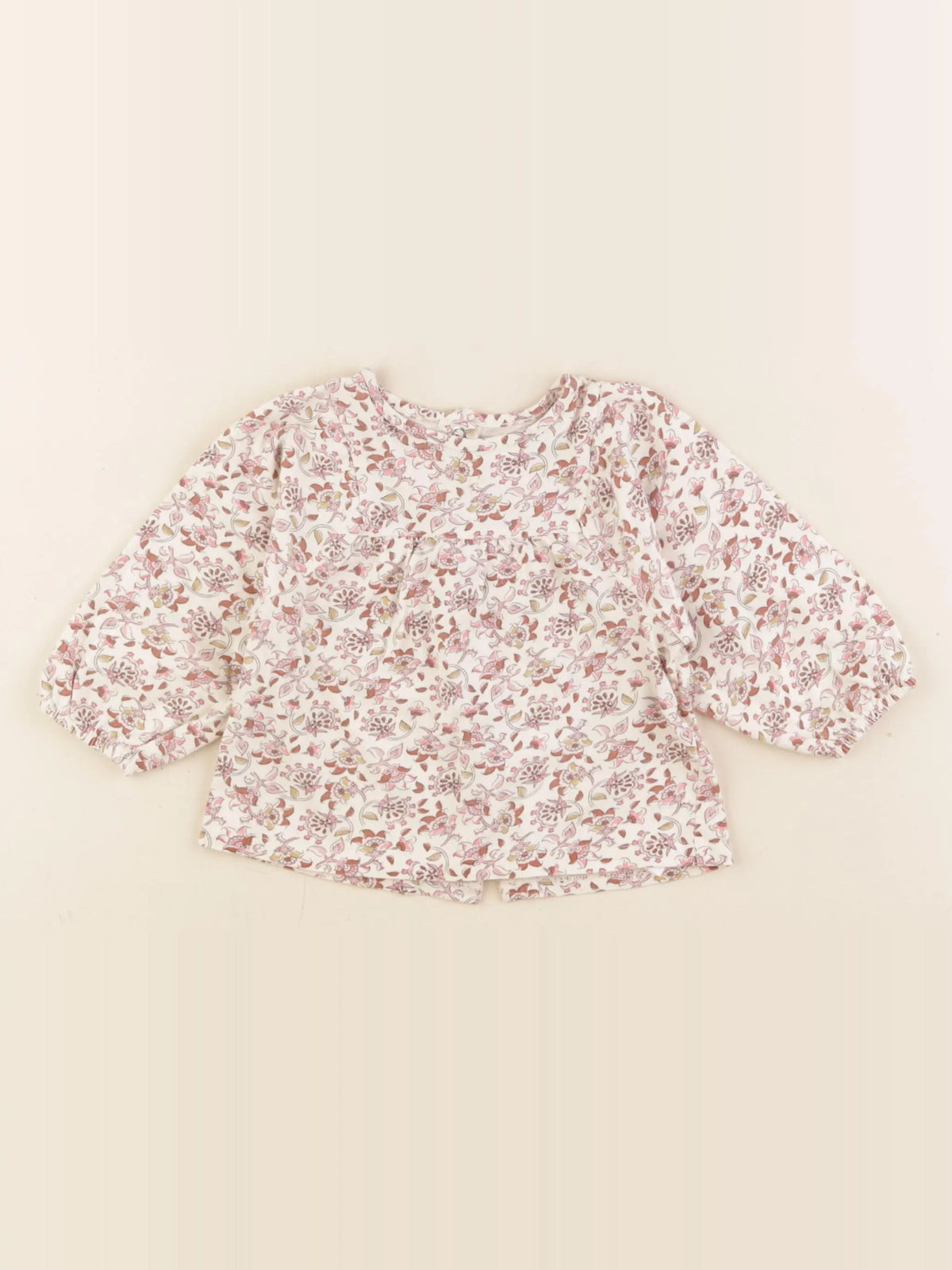 Vertbaudet - tee-shirt beige - 9 mois