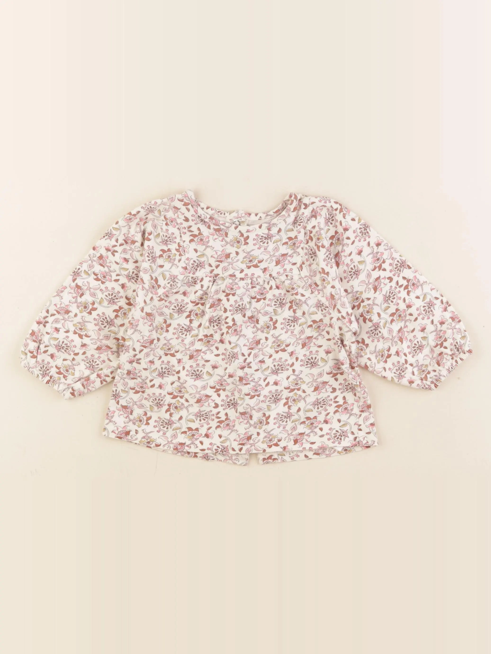 Vertbaudet - tee-shirt beige - 9 mois