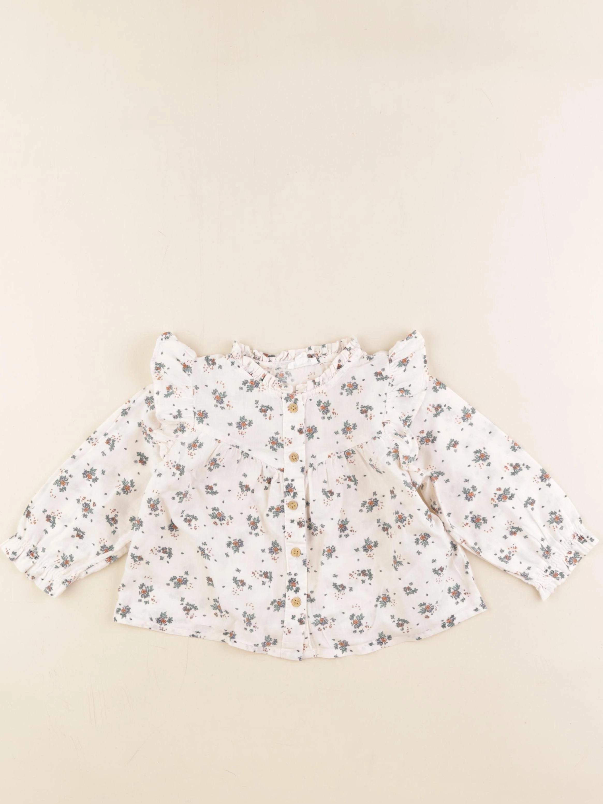 Vertbaudet - blouse beige - 12 mois