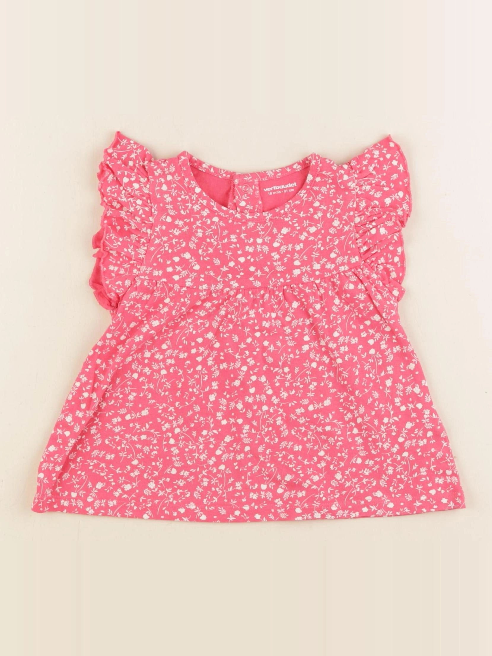 Vertbaudet - tee-shirt rose - 18 mois