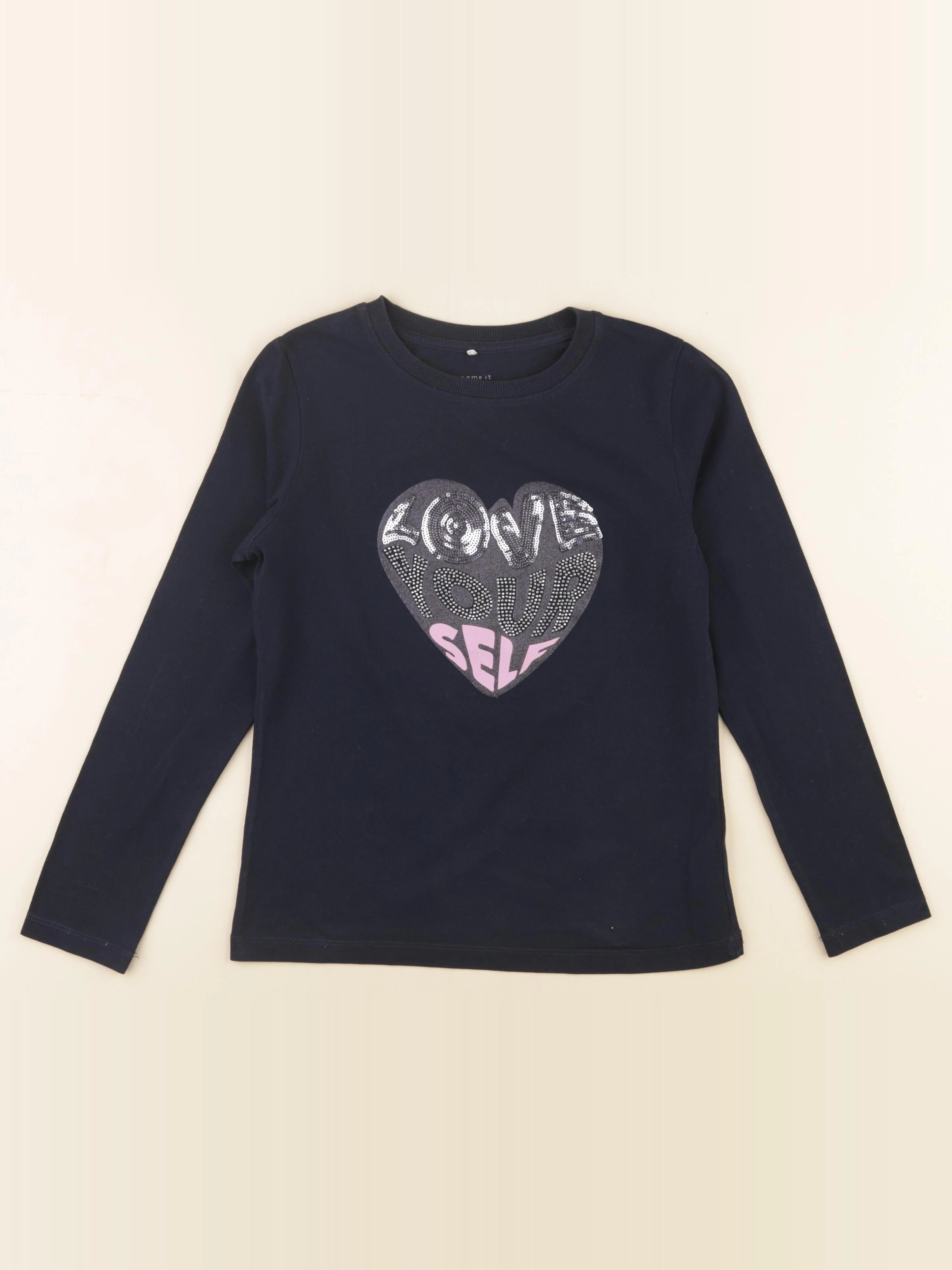 Name it - tee-shirt bleu, argent - 9/10 ans