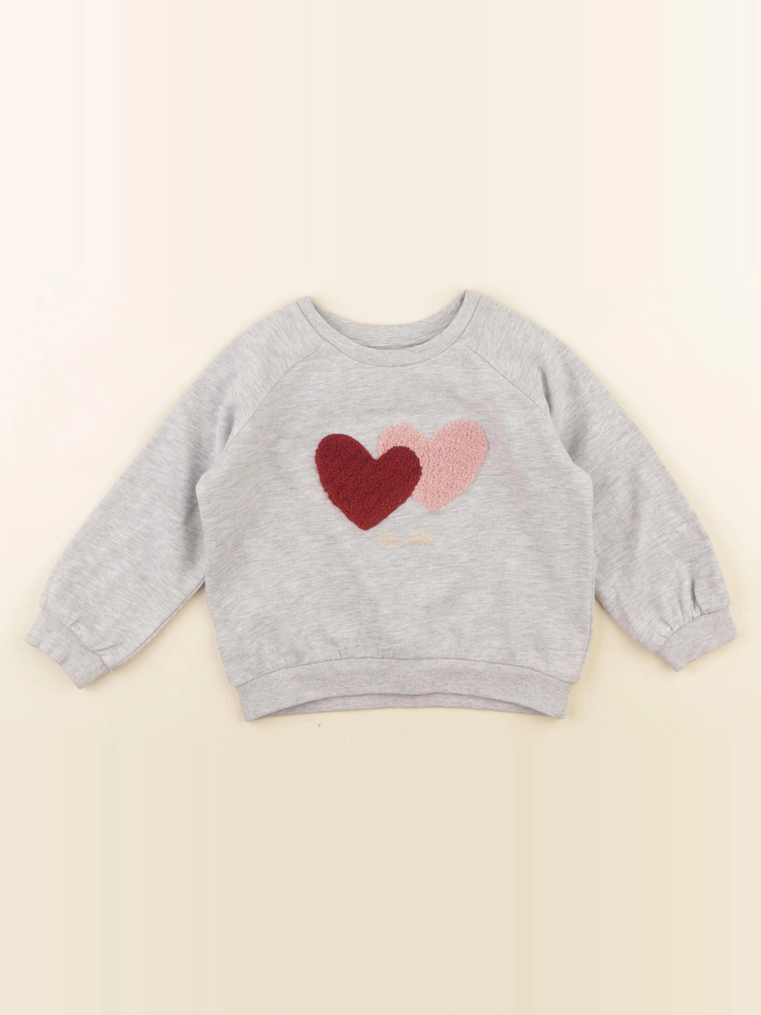 Vertbaudet - sweat gris - 3 ans