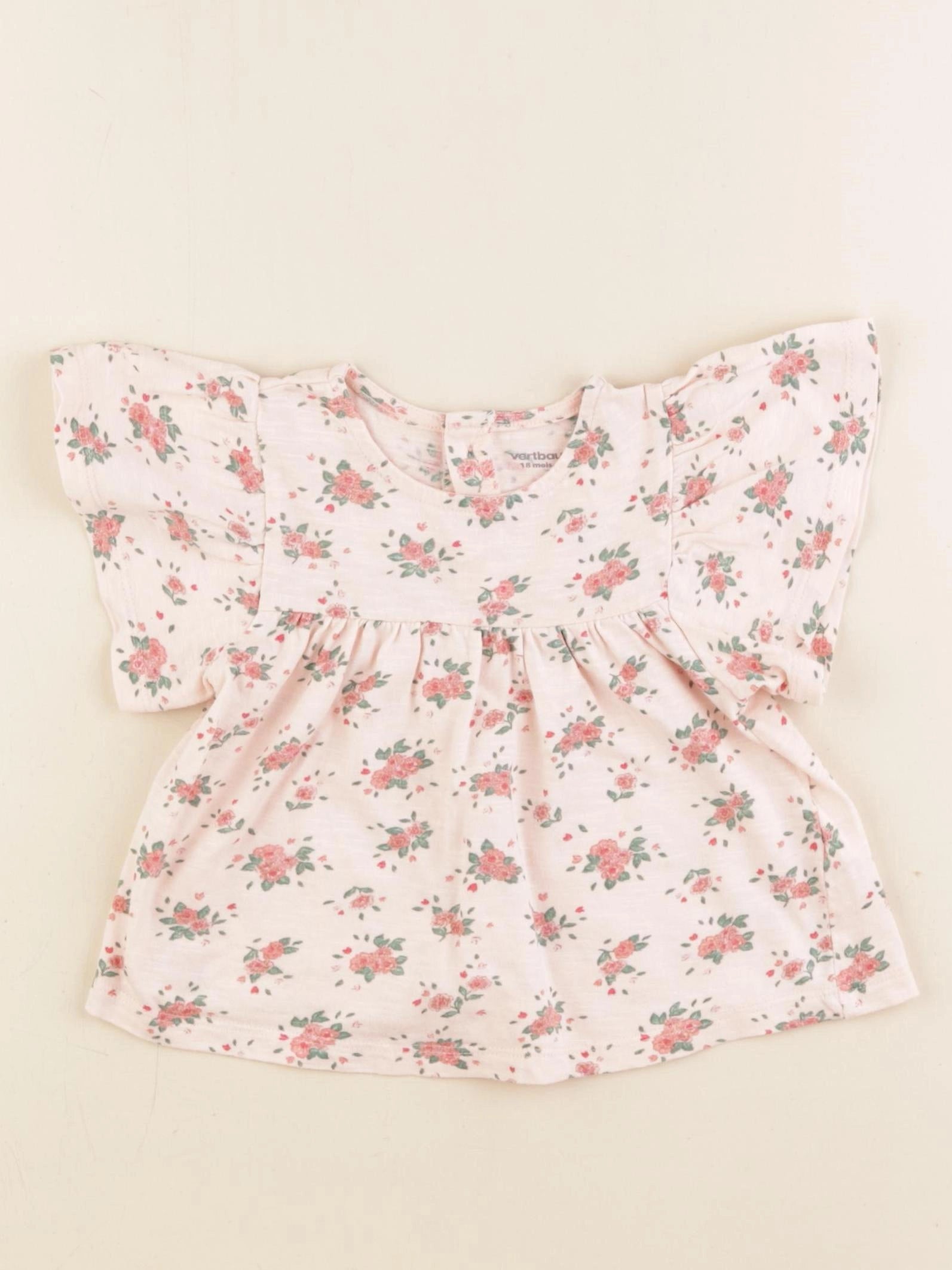 Vertbaudet - tee-shirt rose - 18 mois