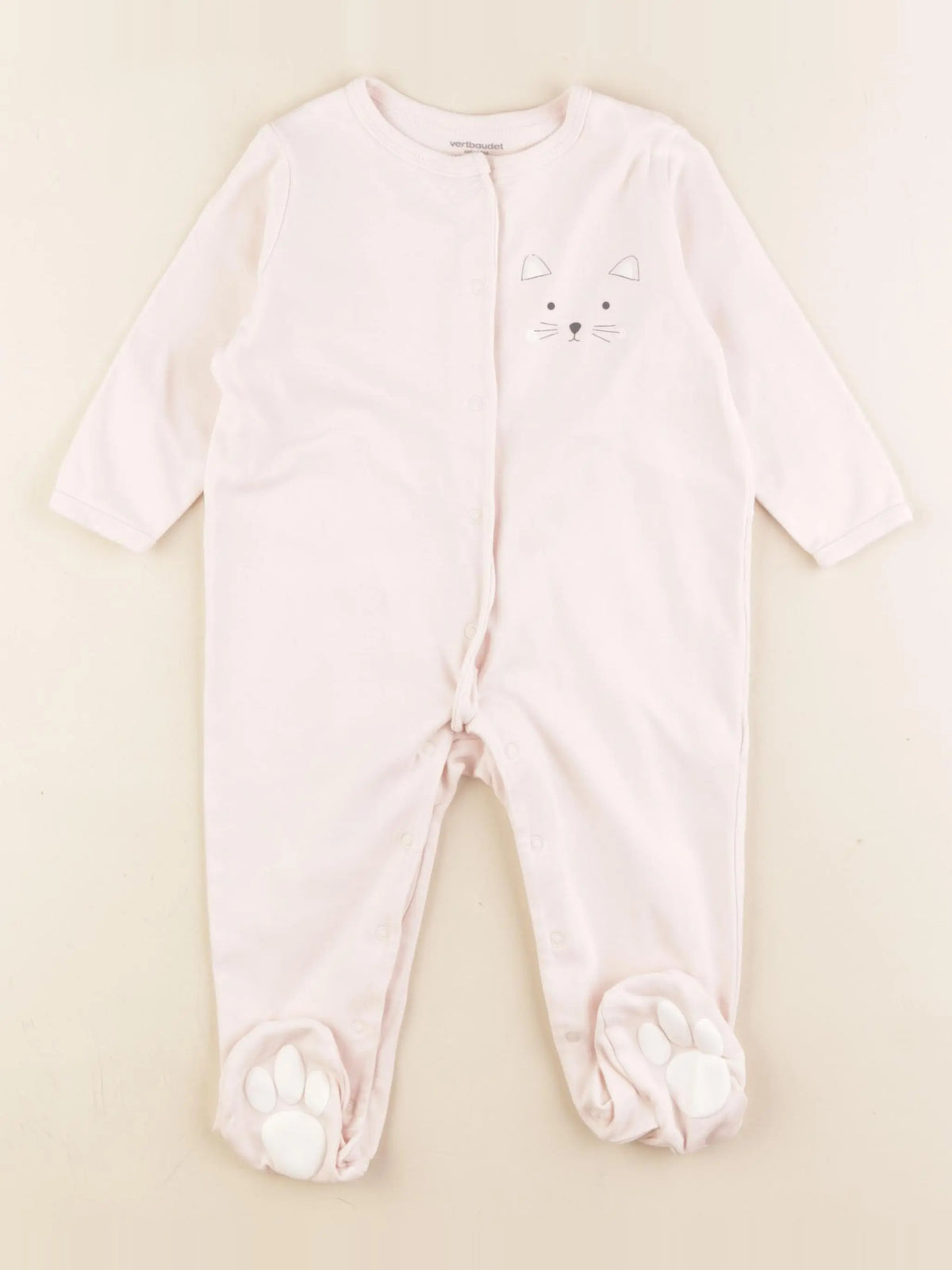 Vertbaudet - pyjama coton rose - 18 mois