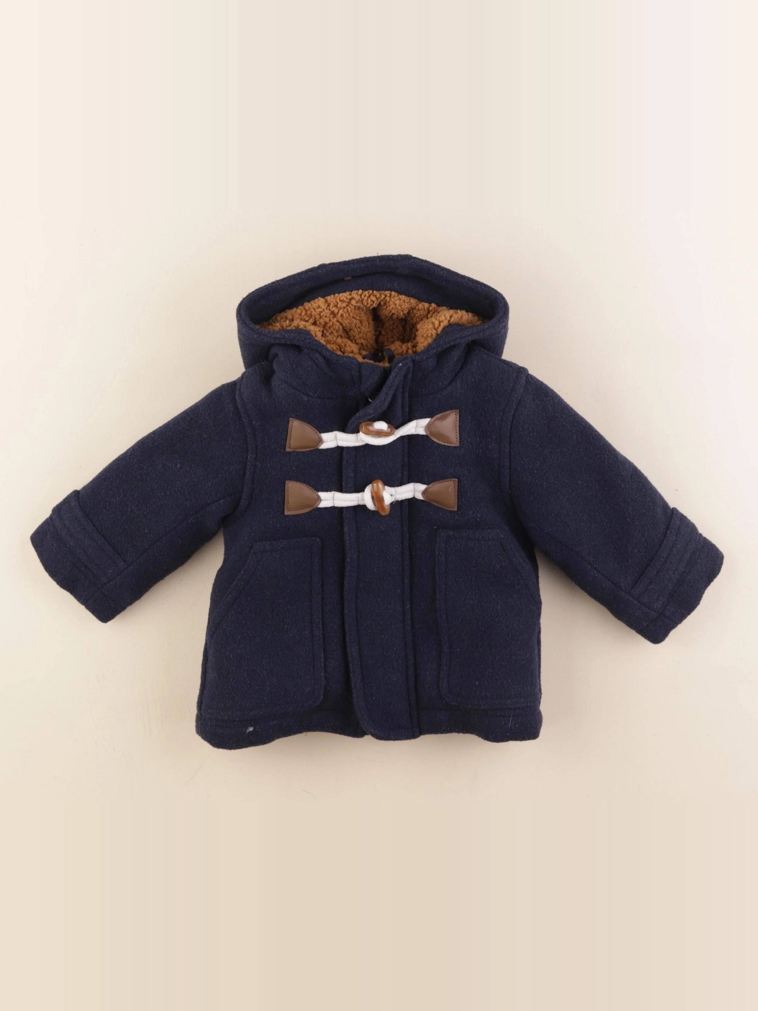 Vertbaudet - manteau bleu - 12 mois