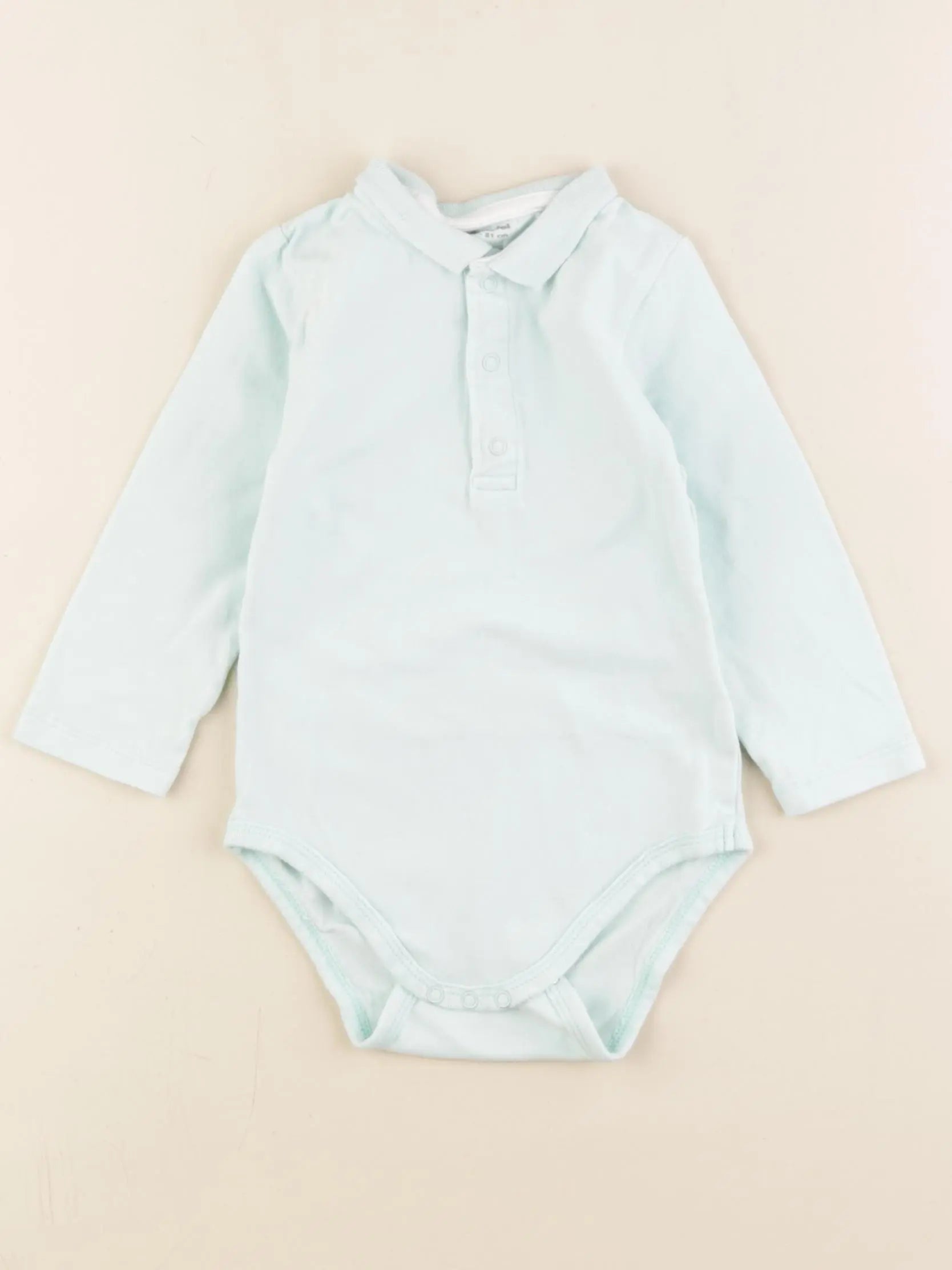 Vertbaudet - body à col bleu - 18 mois