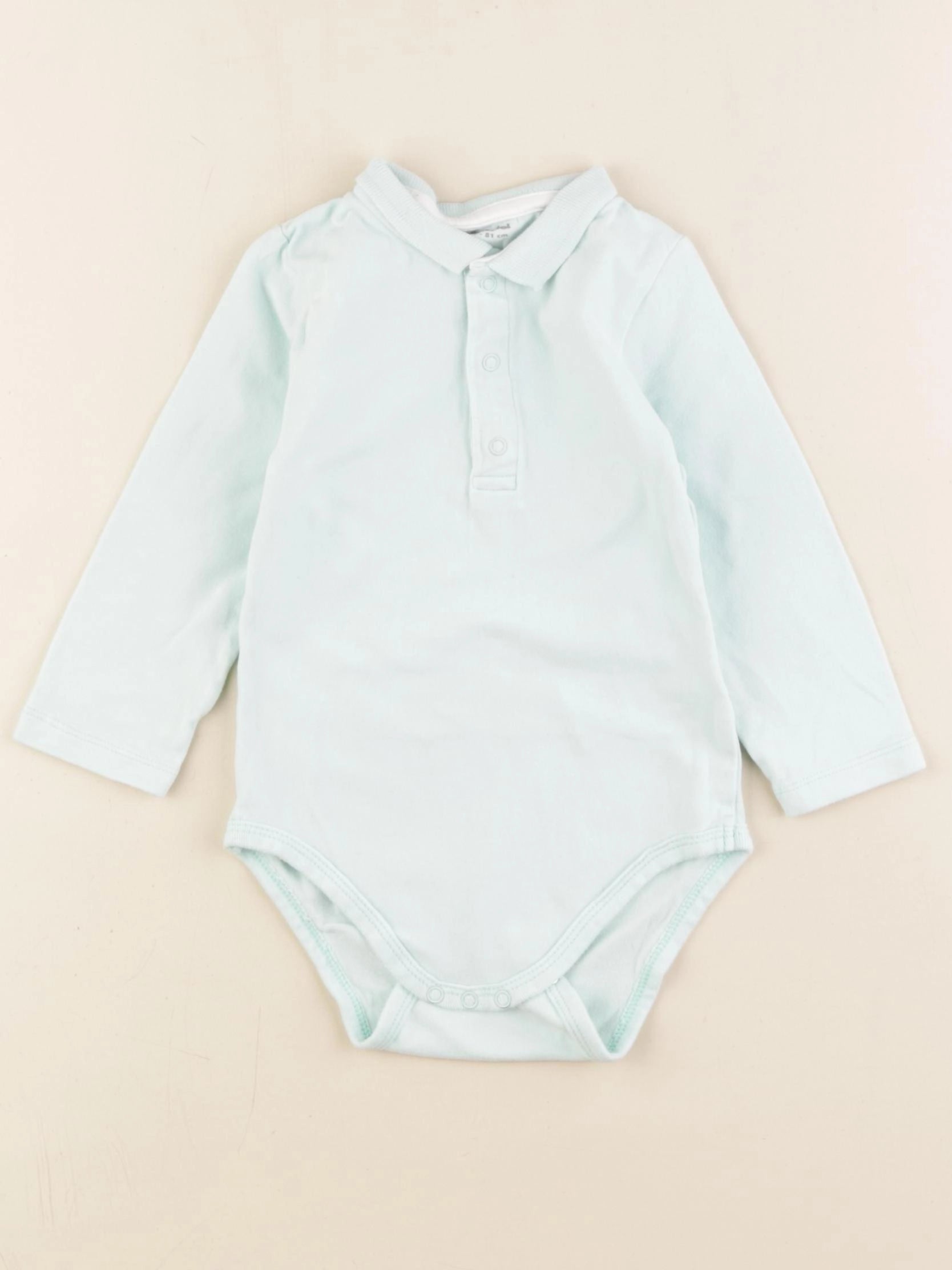 Vertbaudet - body à col bleu - 18 mois