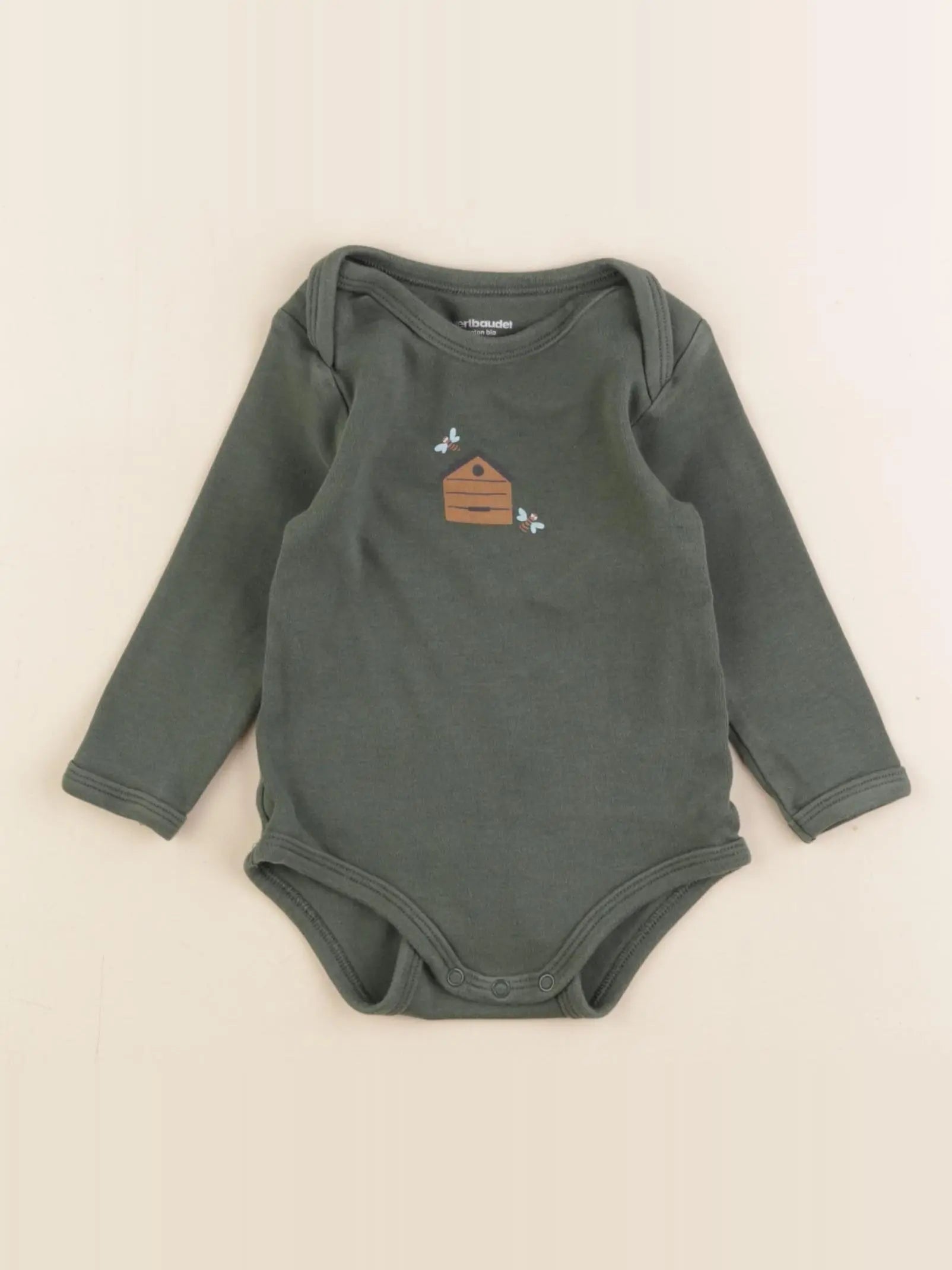 Vertbaudet - body à col vert - 12 mois