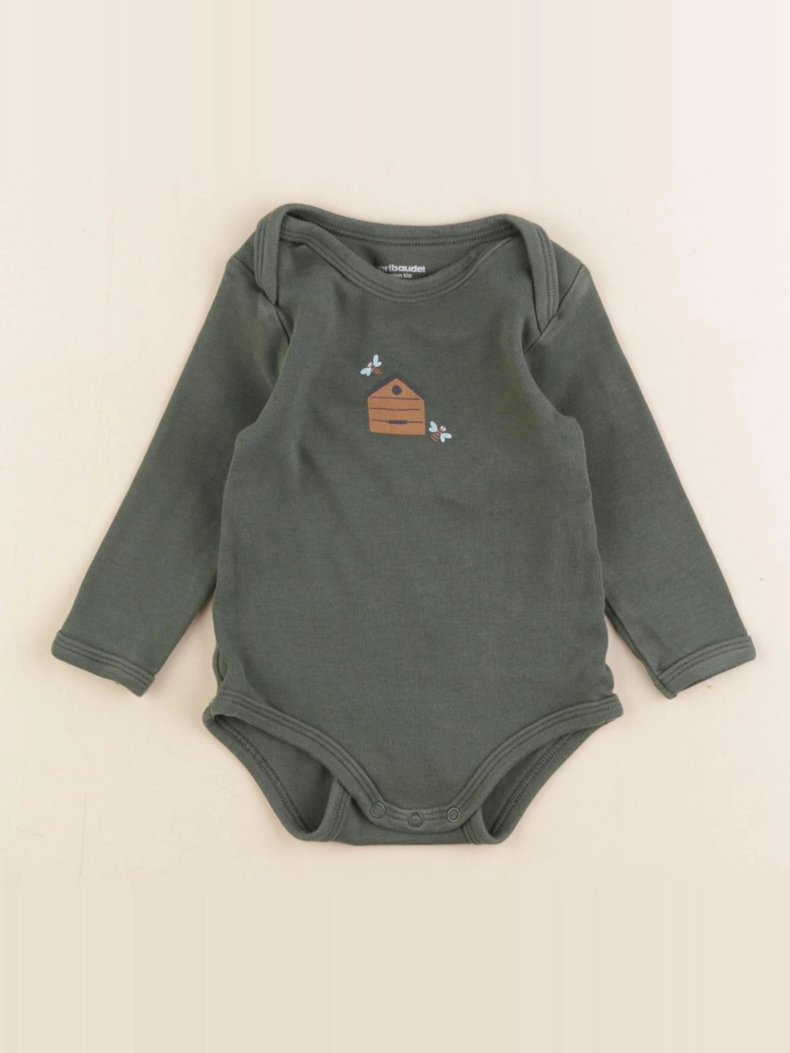 Vertbaudet - body à col vert - 12 mois