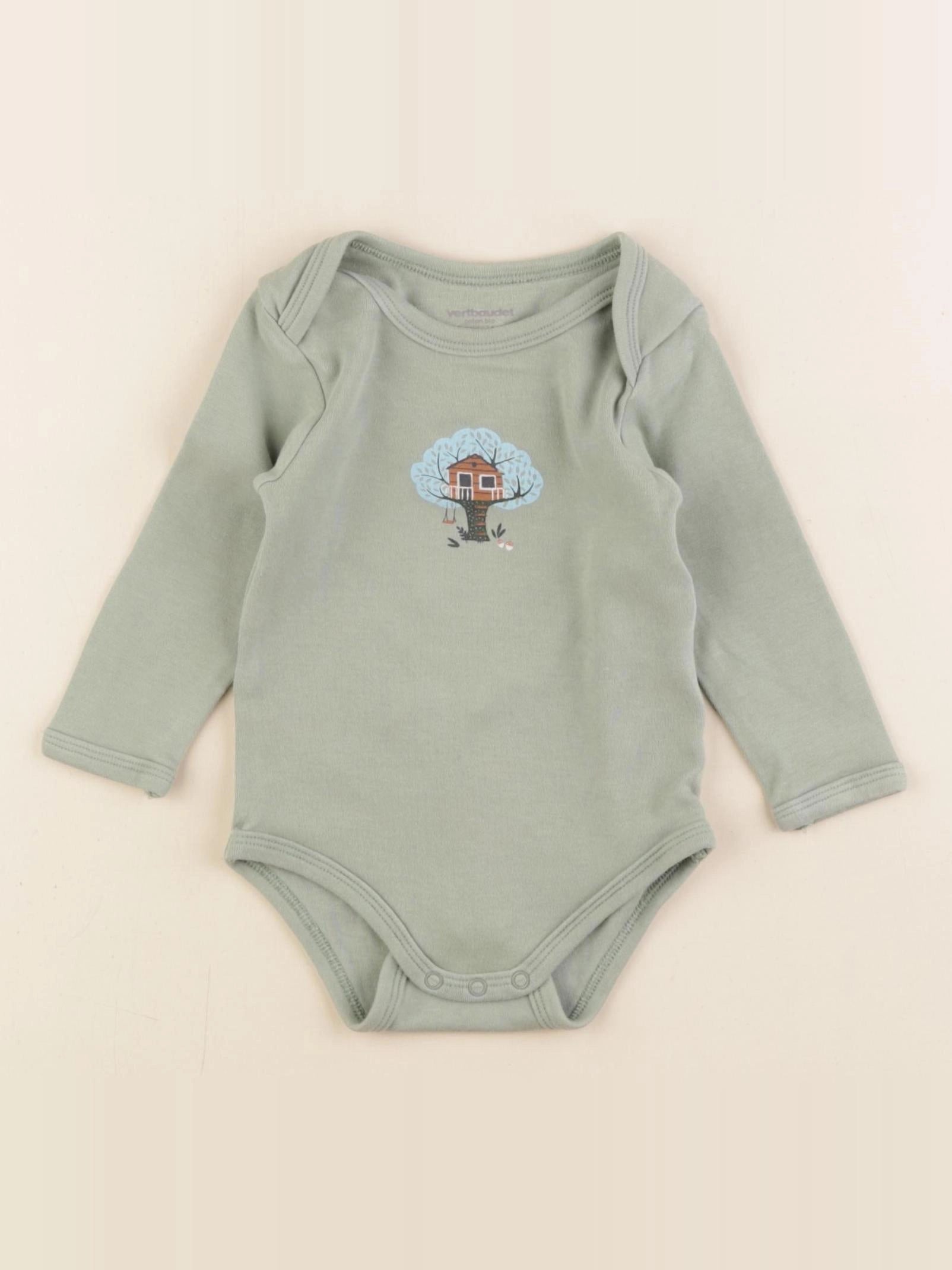 Vertbaudet - body à col vert - 12 mois